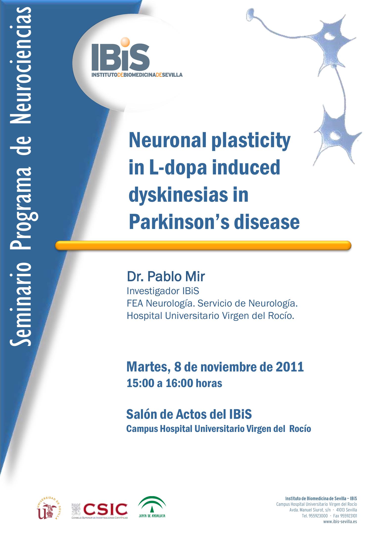 Poster: Neuronal plasticity in L-dopa induced dyskinesias in Parkinson's disease
