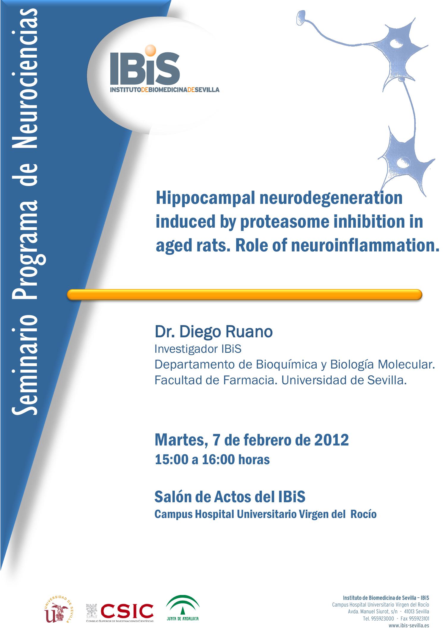 Poster: Hippocampal neurodegeneration induced by proteasome inhibition in aged rats. Role of neuroinflammation.