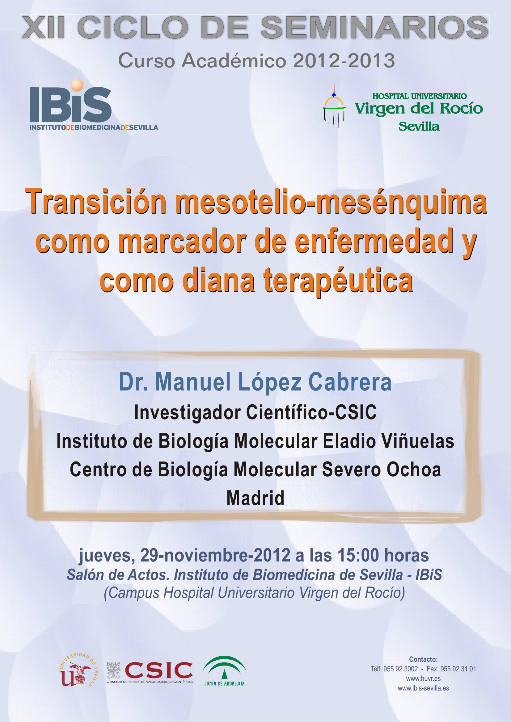 Poster: Transición mesotelio-mesénquima como marcador de enfermedad y como diana terapéutica.