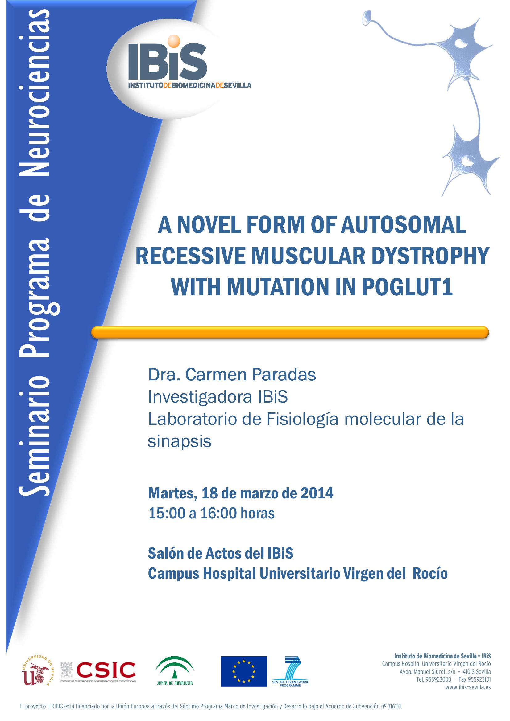 Poster: A NOVEL FORM OF AUTOSOMAL RECESSIVE MUSCULAR DYSTROPHY WITH MUTATION IN POGLUT1
