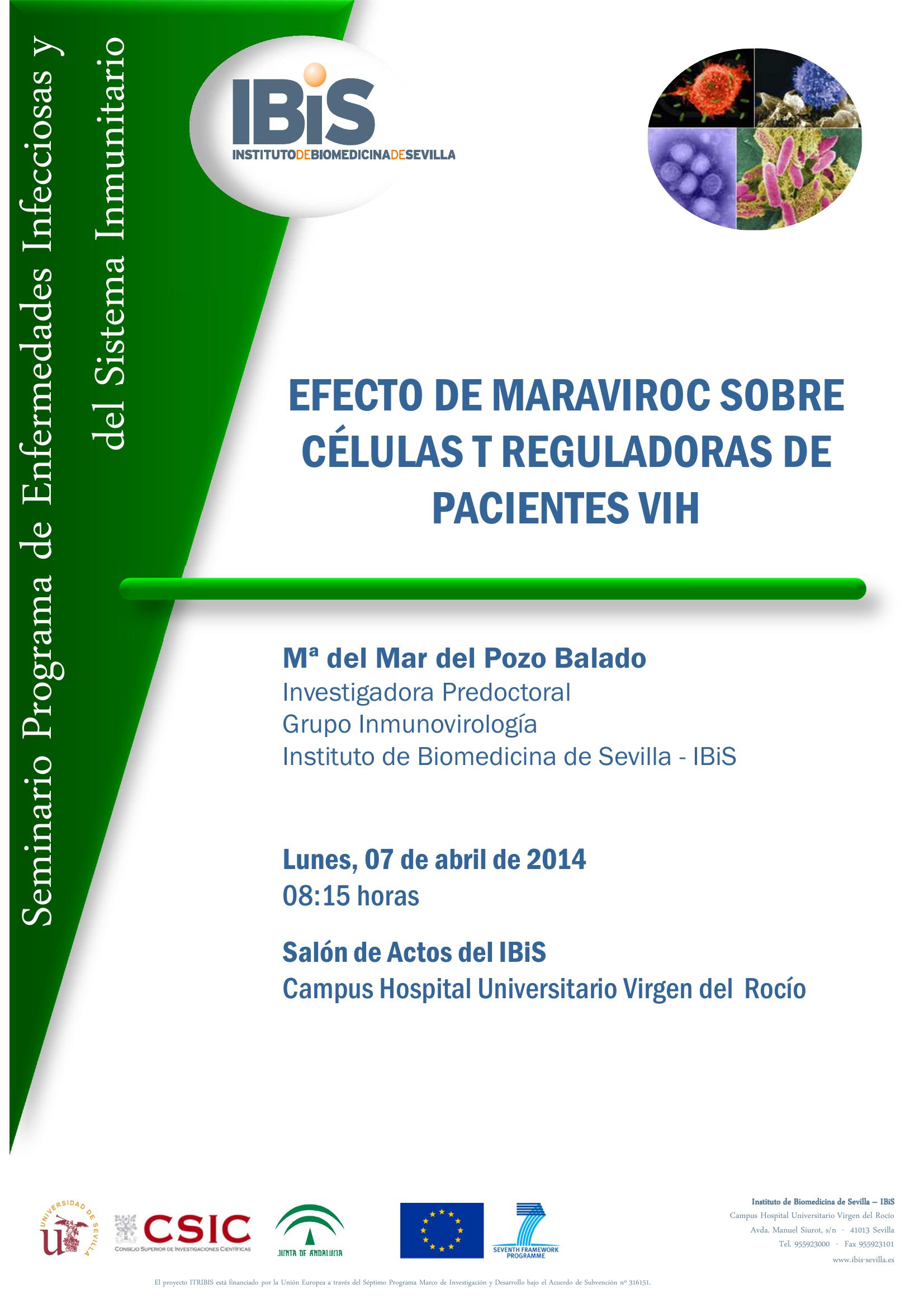 Poster: EFECTO DE MARAVIROC SOBRE CÉLULAS T REGULADORAS DE PACIENTES VIH