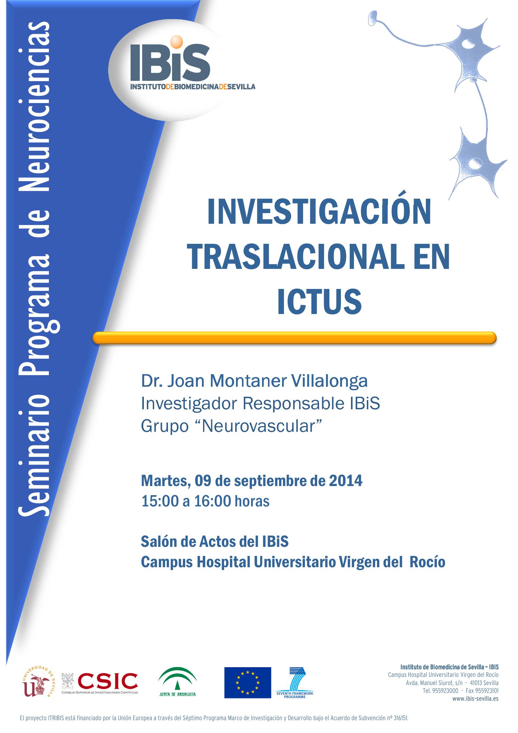 Poster: INVESTIGACIÓN TRASLACIONAL EN ICTUS