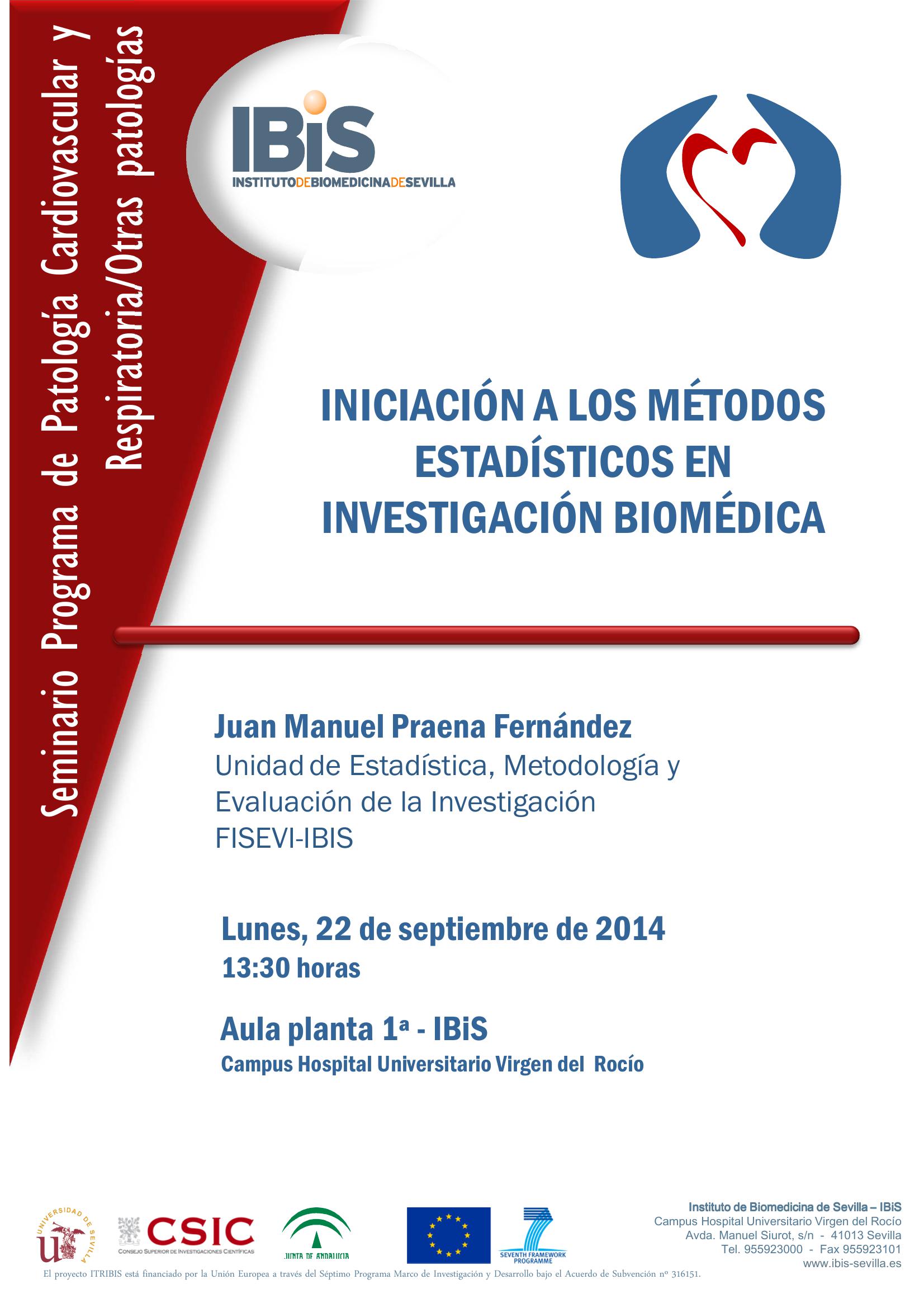 Poster: INICIACIÓN A LOS MÉTODOS ESTADÍSTICOS EN INVESTIGACIÓN BIOMÉDICA