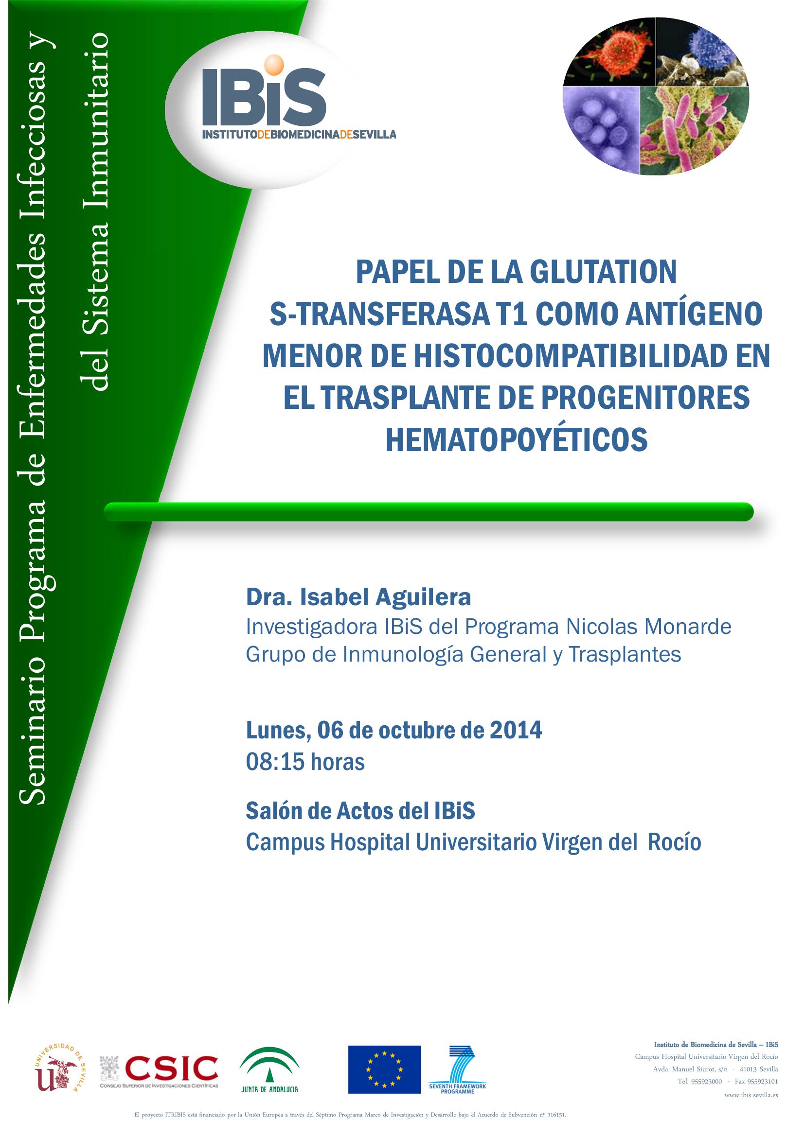 Poster: PAPEL DE LA GLUTATION  S-TRANSFERASA T1 COMO ANTÍGENO MENOR DE HISTOCOMPATIBILIDAD EN EL TRASPLANTE DE PROGENITORES HEMATOPOYÉTICOS