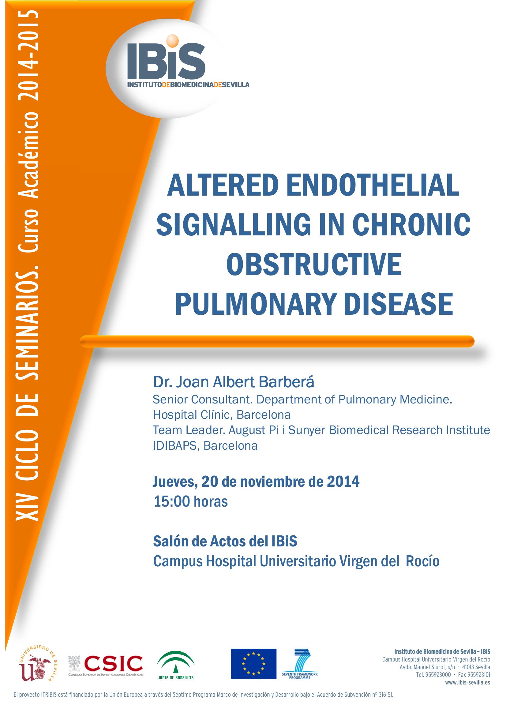 Poster: ALTERED ENDOTHELIAL SIGNALLING IN CHRONIC OBSTRUCTIVE PULMONARY DISEASE