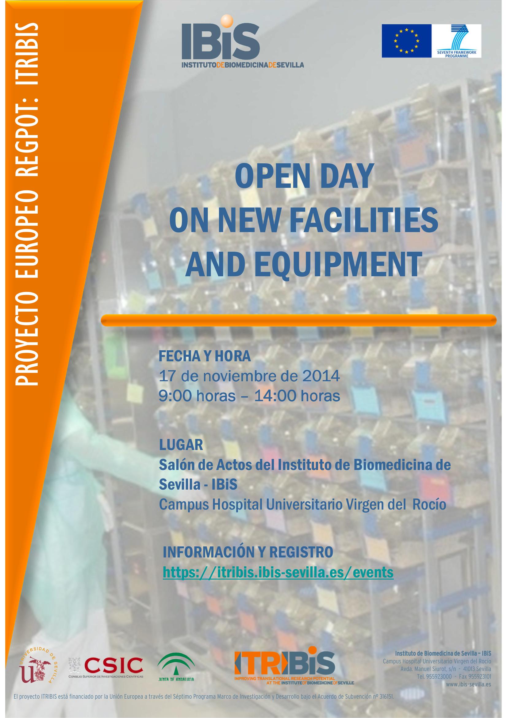 Poster: Open Day on new facilities and equipment