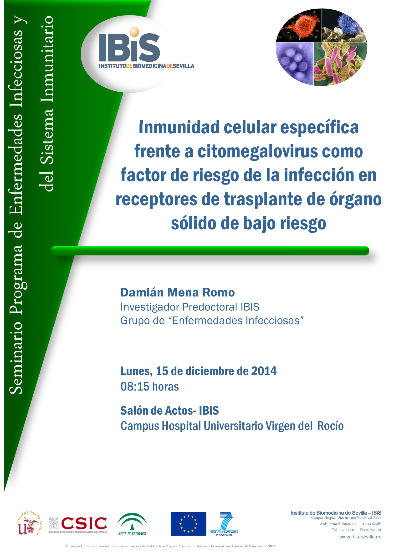 Poster: Inmunidad celular específica frente a citomegalovirus como factor de riesgo de la infección en receptores de trasplante de órgano sólido de bajo riesgo