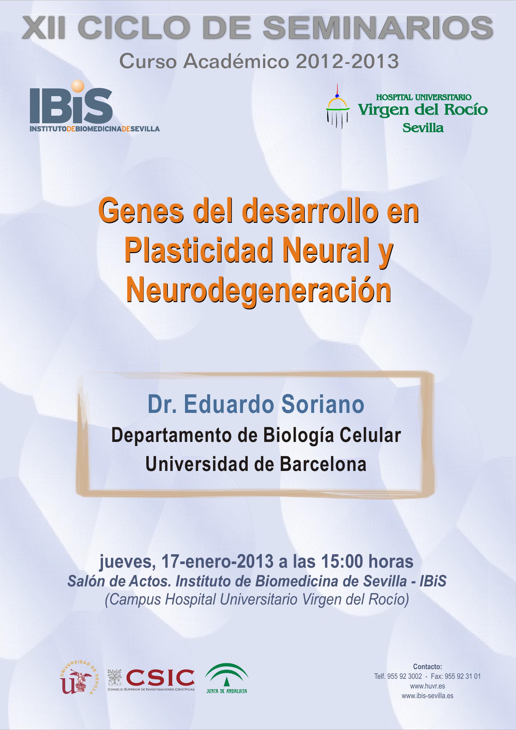 Poster: Genes del desarrollo en Plasticidad Neural y Neurodegeneración.