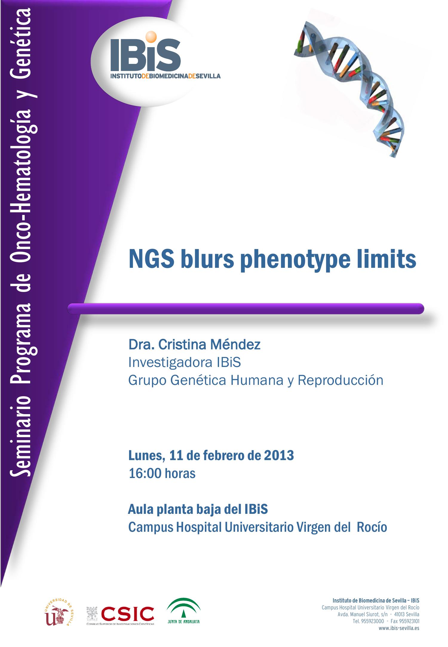 Poster: NGS blurs phenotype limits.