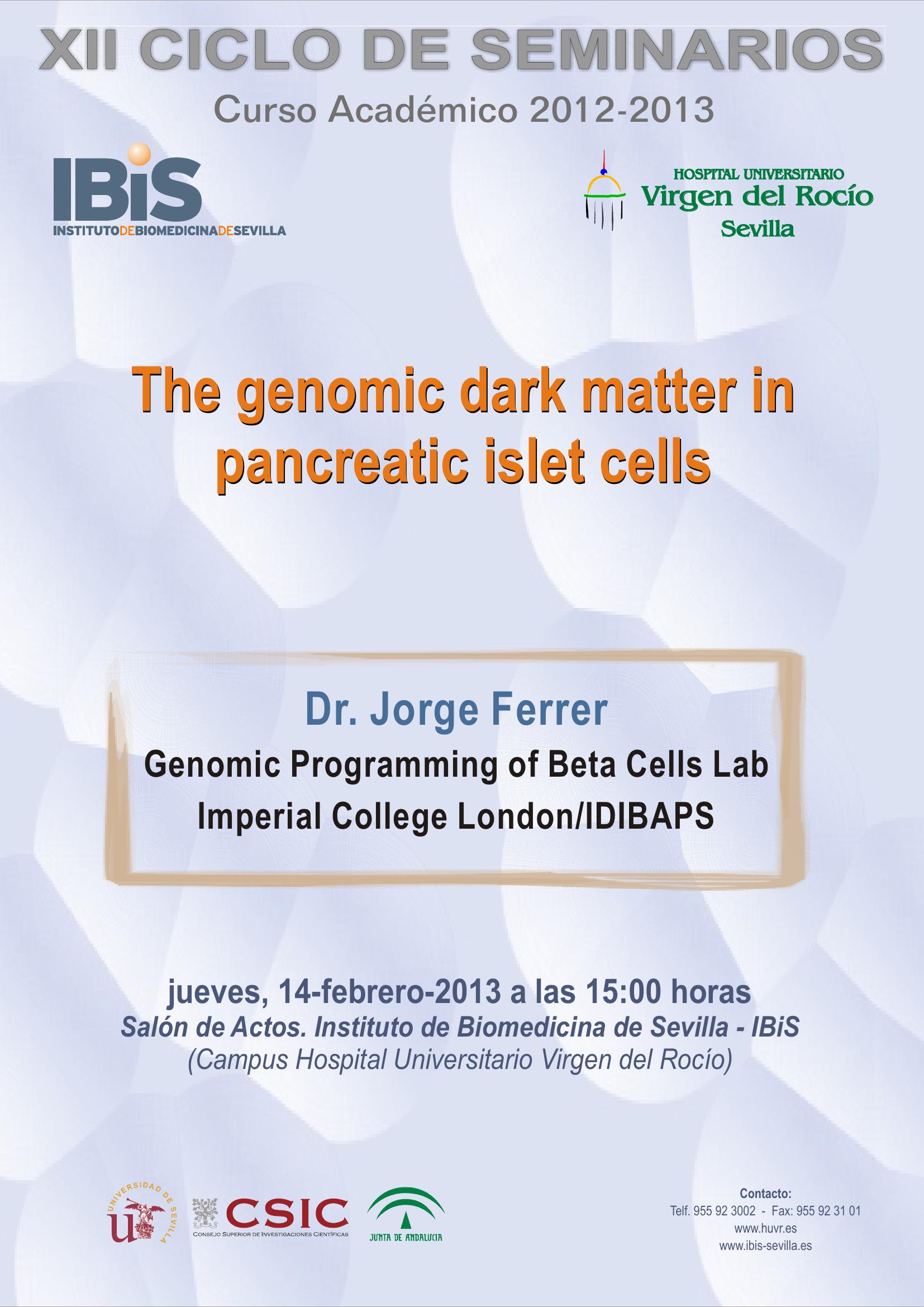 Poster: The genomic dark matter in pancreatic islet cells.