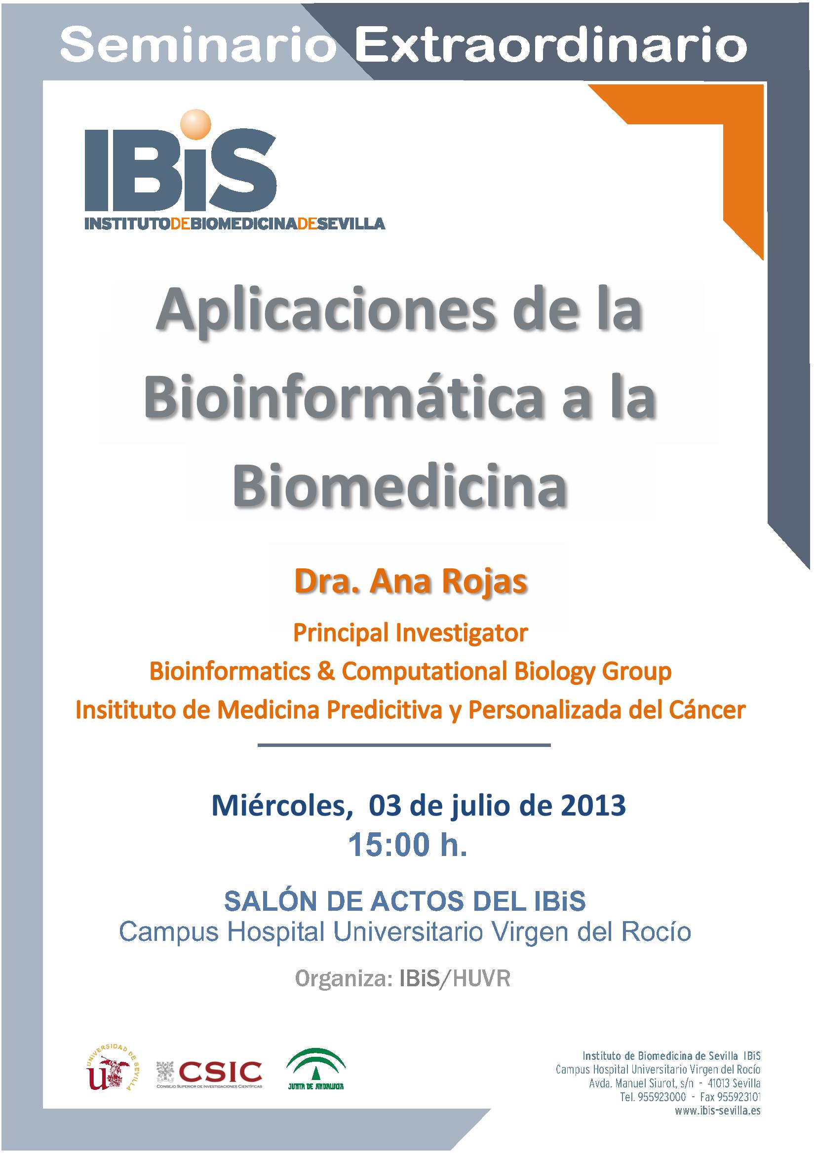 Poster: Aplicaciones de la Bioinformática a la Biomedicina
