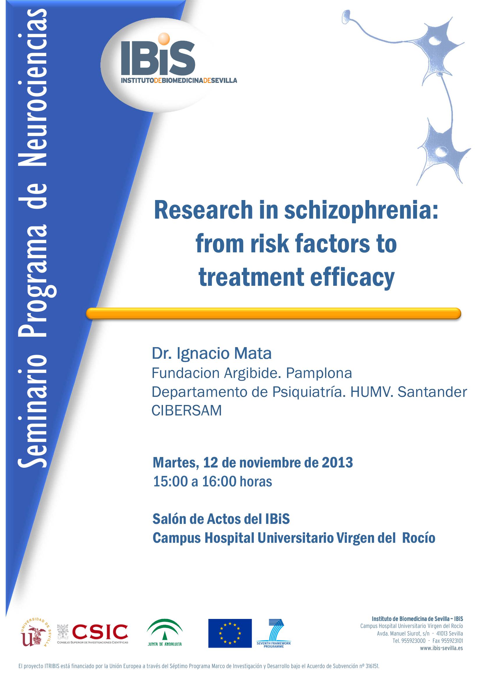 Poster: Research in schizophrenia: from risk factors to treatment efficacy