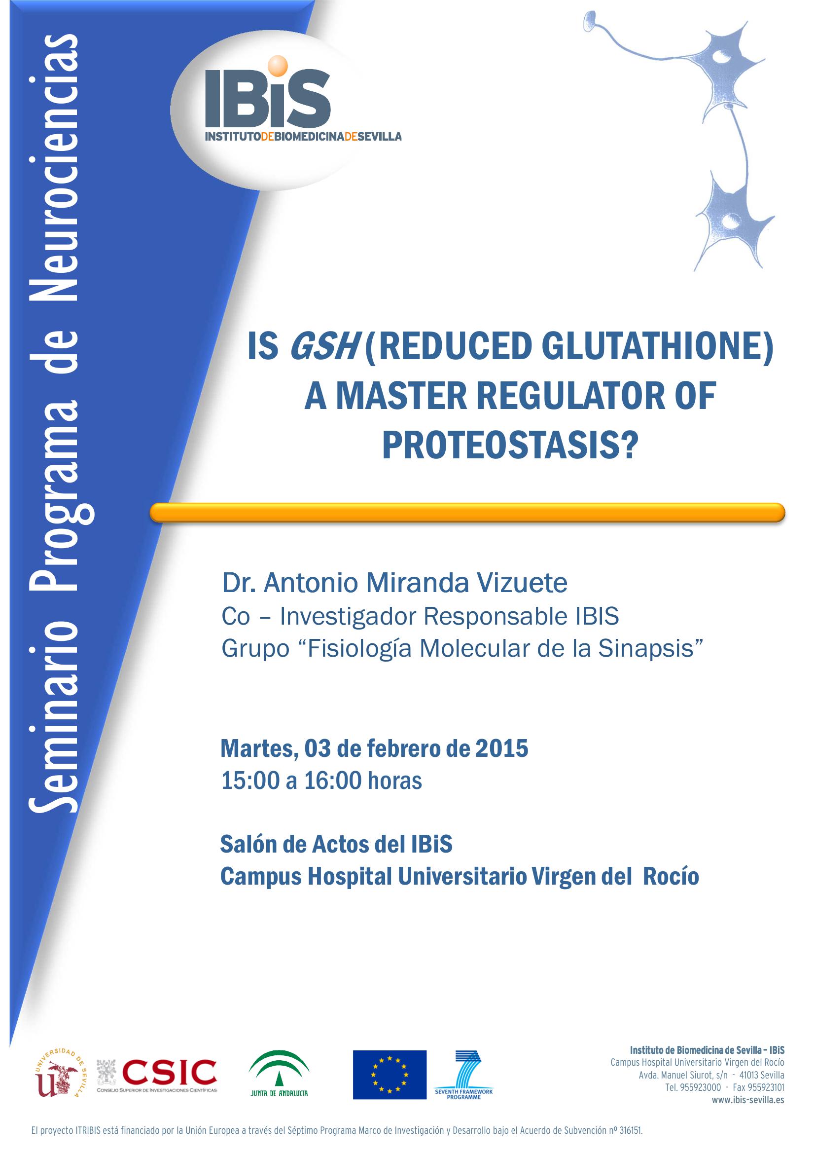 Poster: IS GSH (REDUCED GLUTATHIONE)  A MASTER REGULATOR OF PROTEOSTASIS?