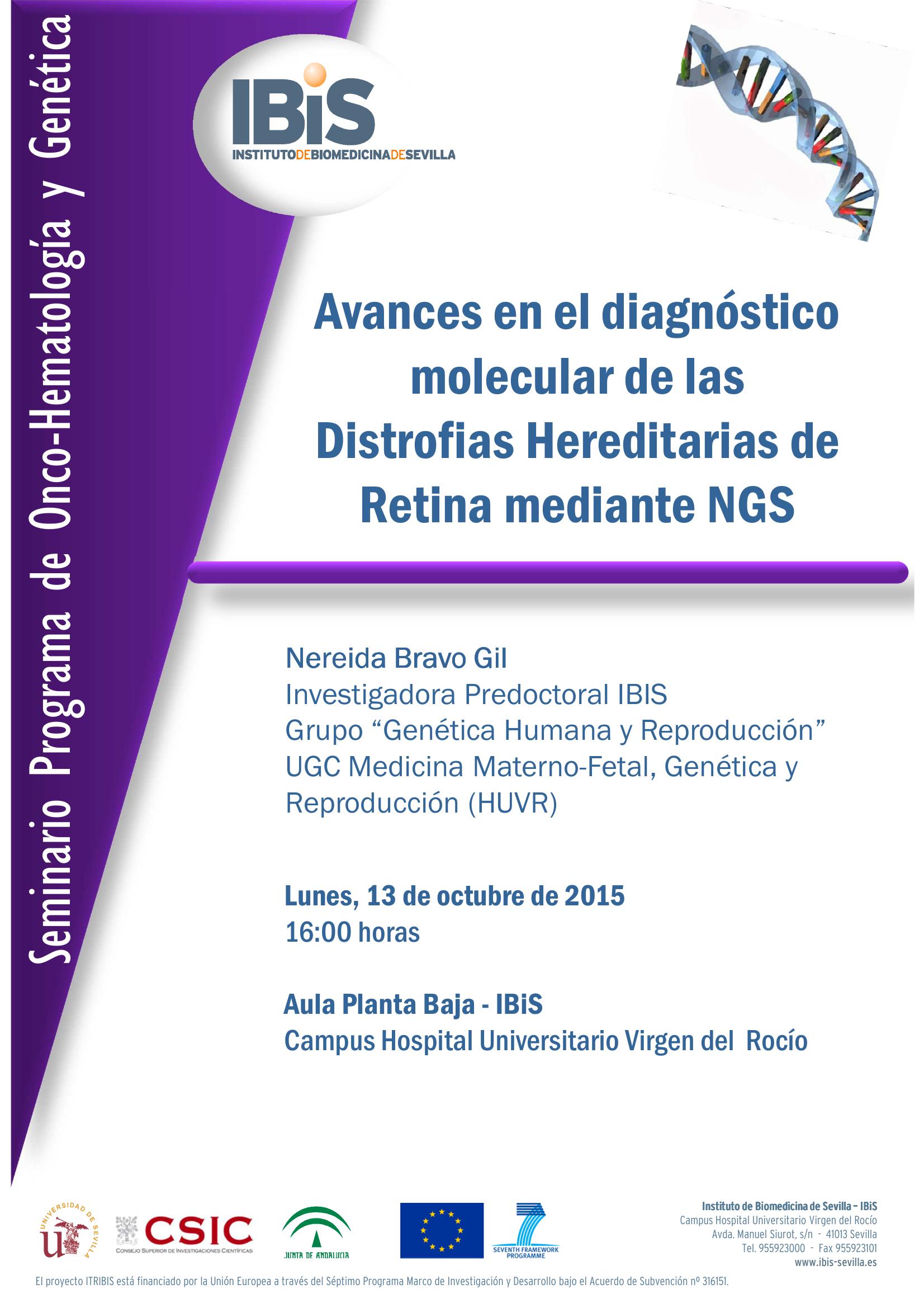 Poster: Avances en el diagnóstico molecular de las  Distrofias Hereditarias de Retina mediante NGS