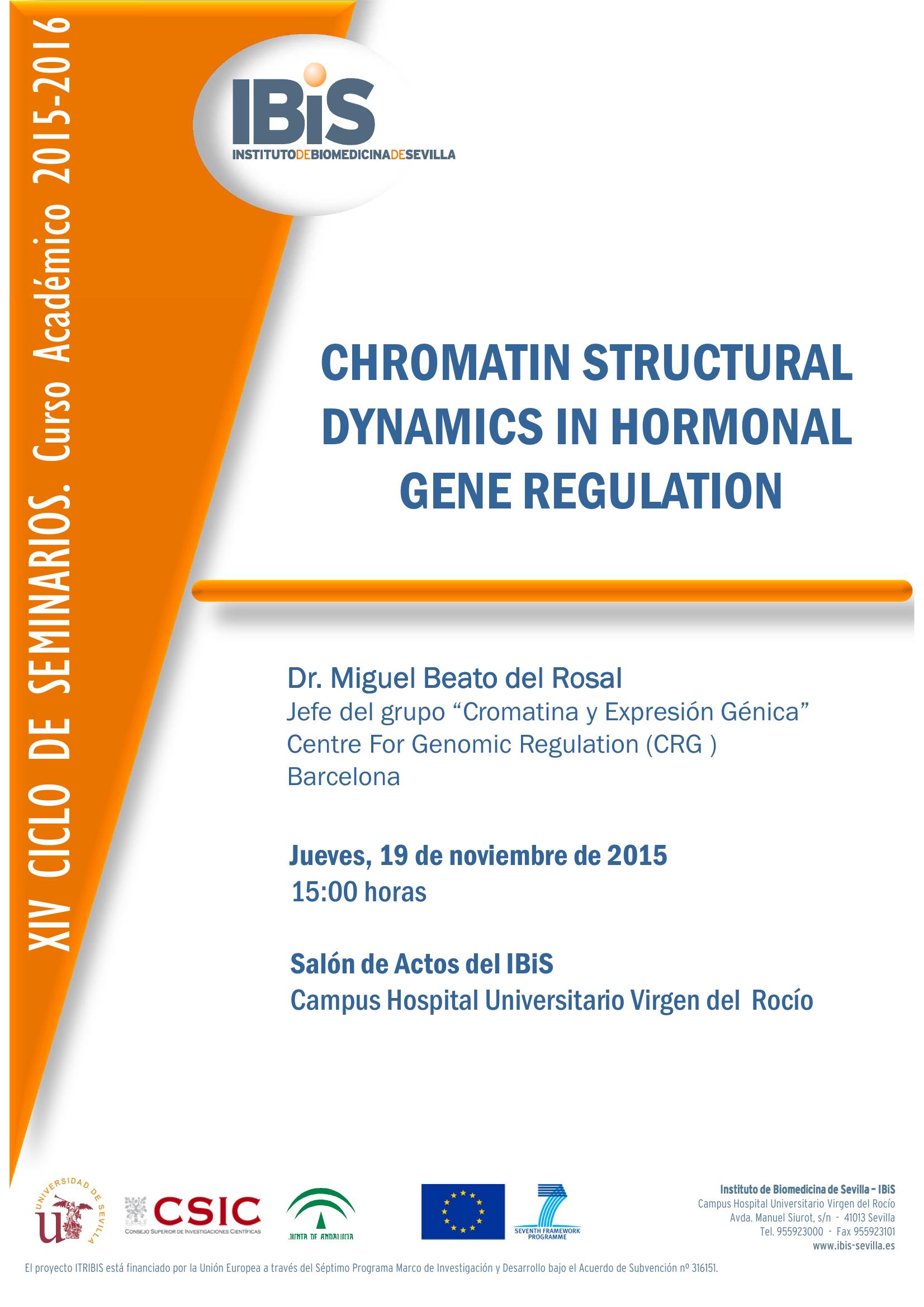 Poster: SEMINARIO CANCELADO/CHROMATIN STRUCTURAL DYNAMICS IN HORMONAL GENE REGULATION