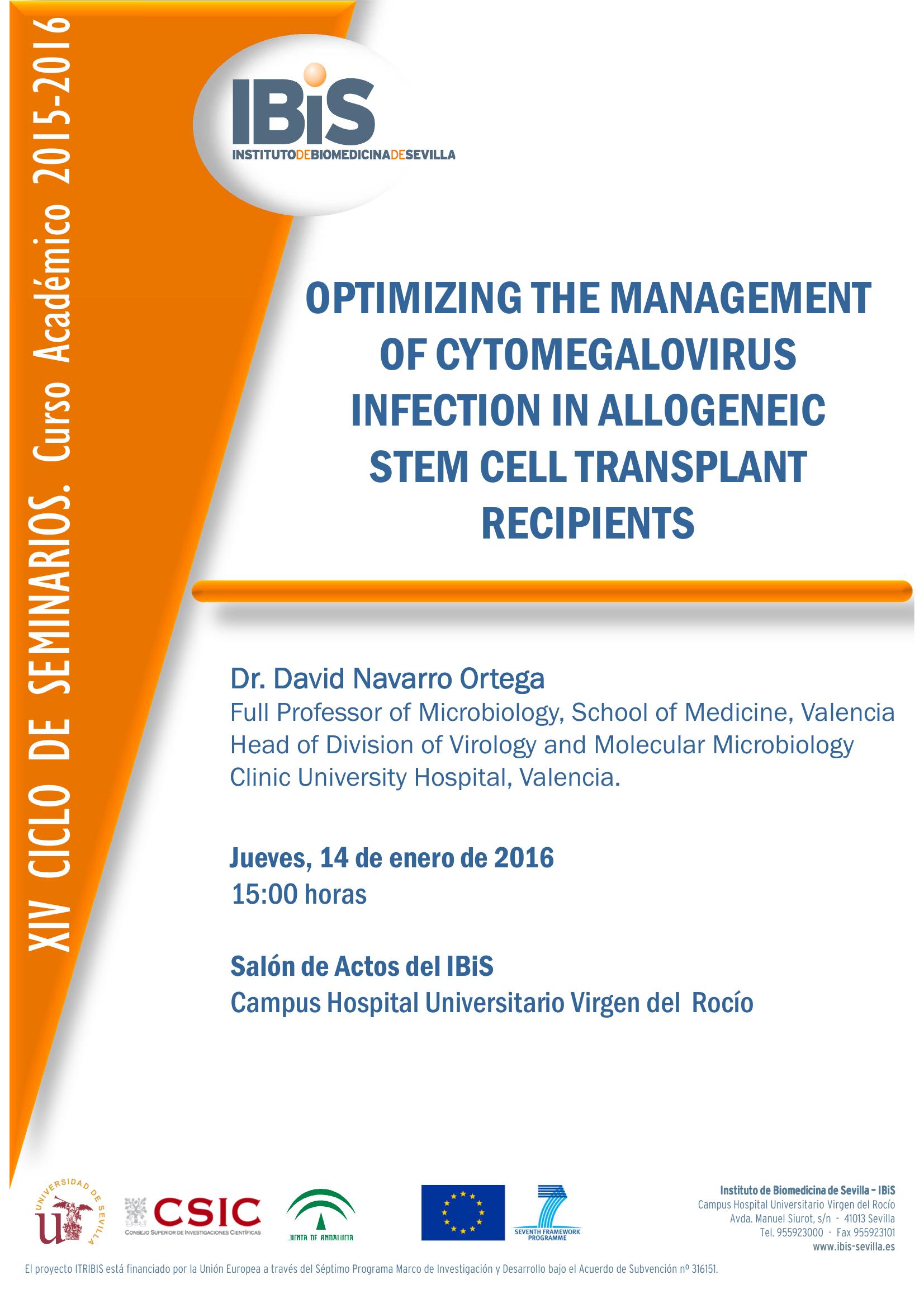 Poster: OPTIMIZING THE MANAGEMENT OF CYTOMEGALOVIRUS INFECTION IN ALLOGENEIC STEM CELL TRANSPLANT RECIPIENTS