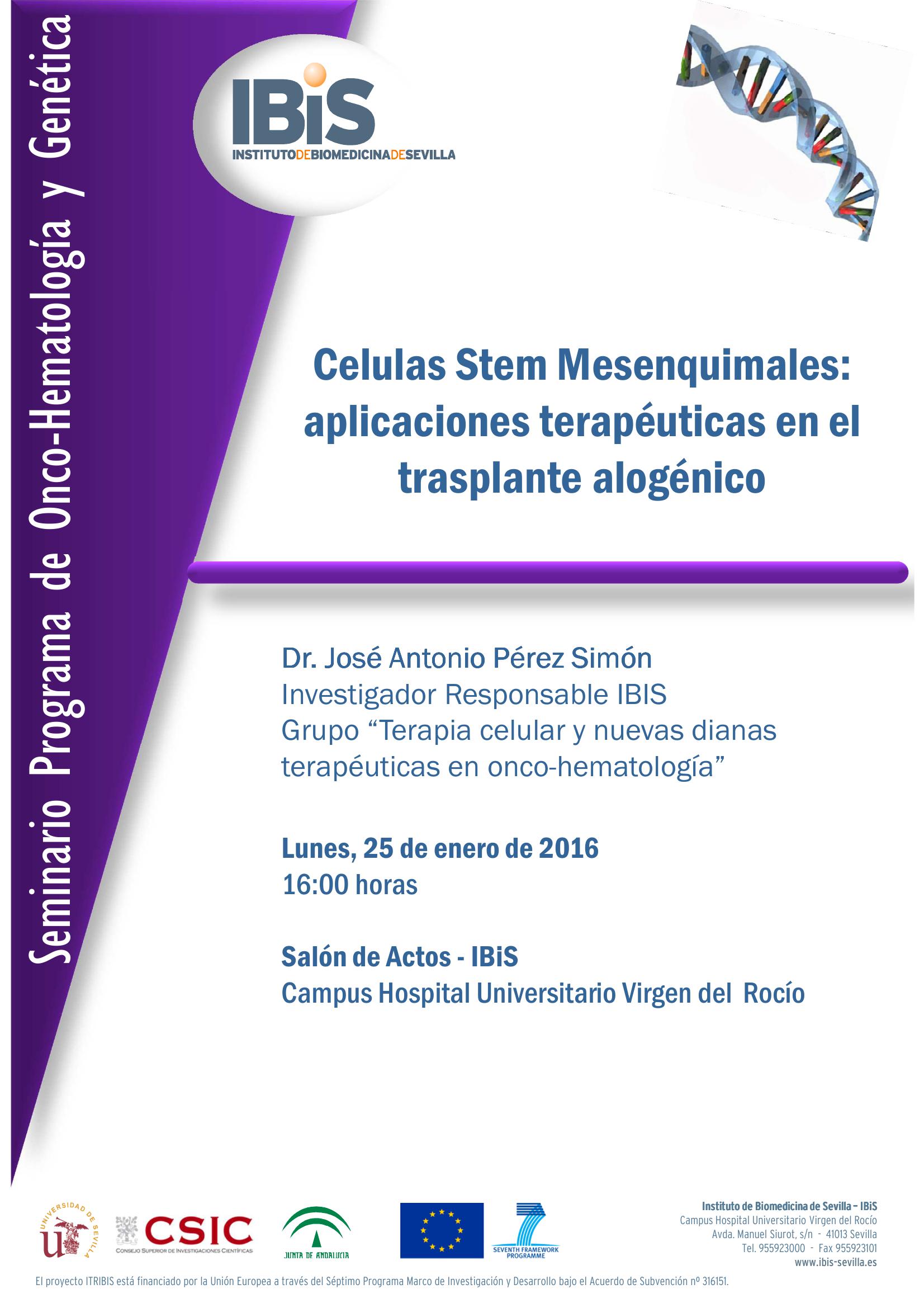 Poster: Celulas Stem Mesenquimales: aplicaciones terapéuticas en el trasplante alogénico