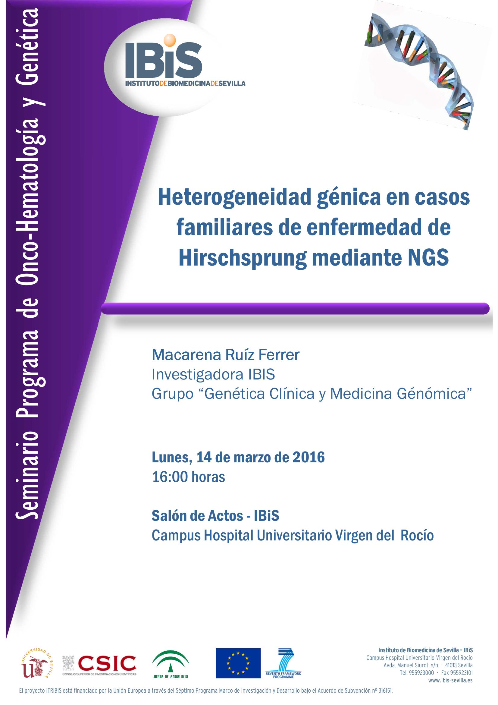 Poster: Heterogeneidad génica en casos familiares de enfermedad de Hirschsprung mediante NGS