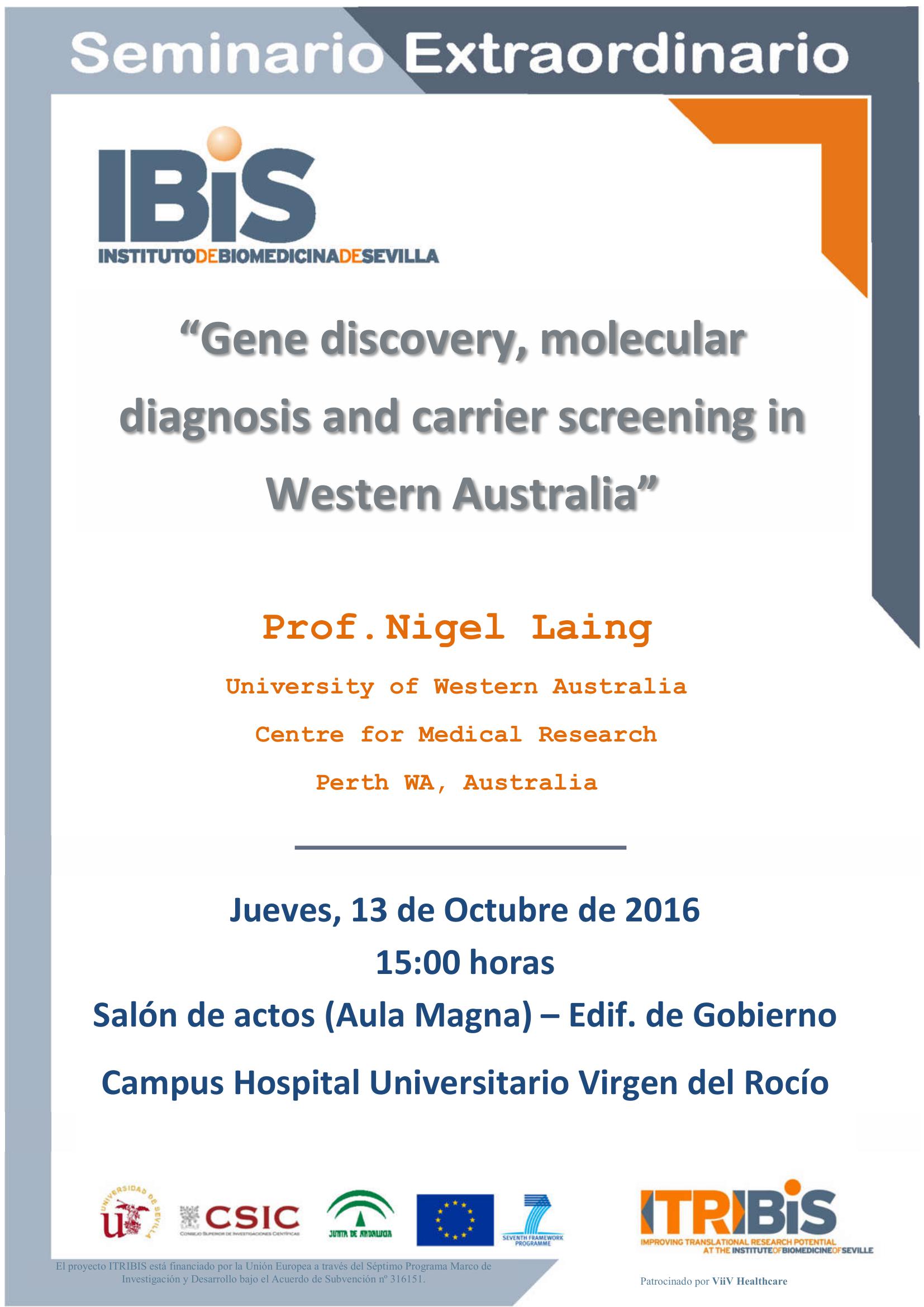 Poster: Gene discovery, molecular diagnosis and carrier screening in Western Australia