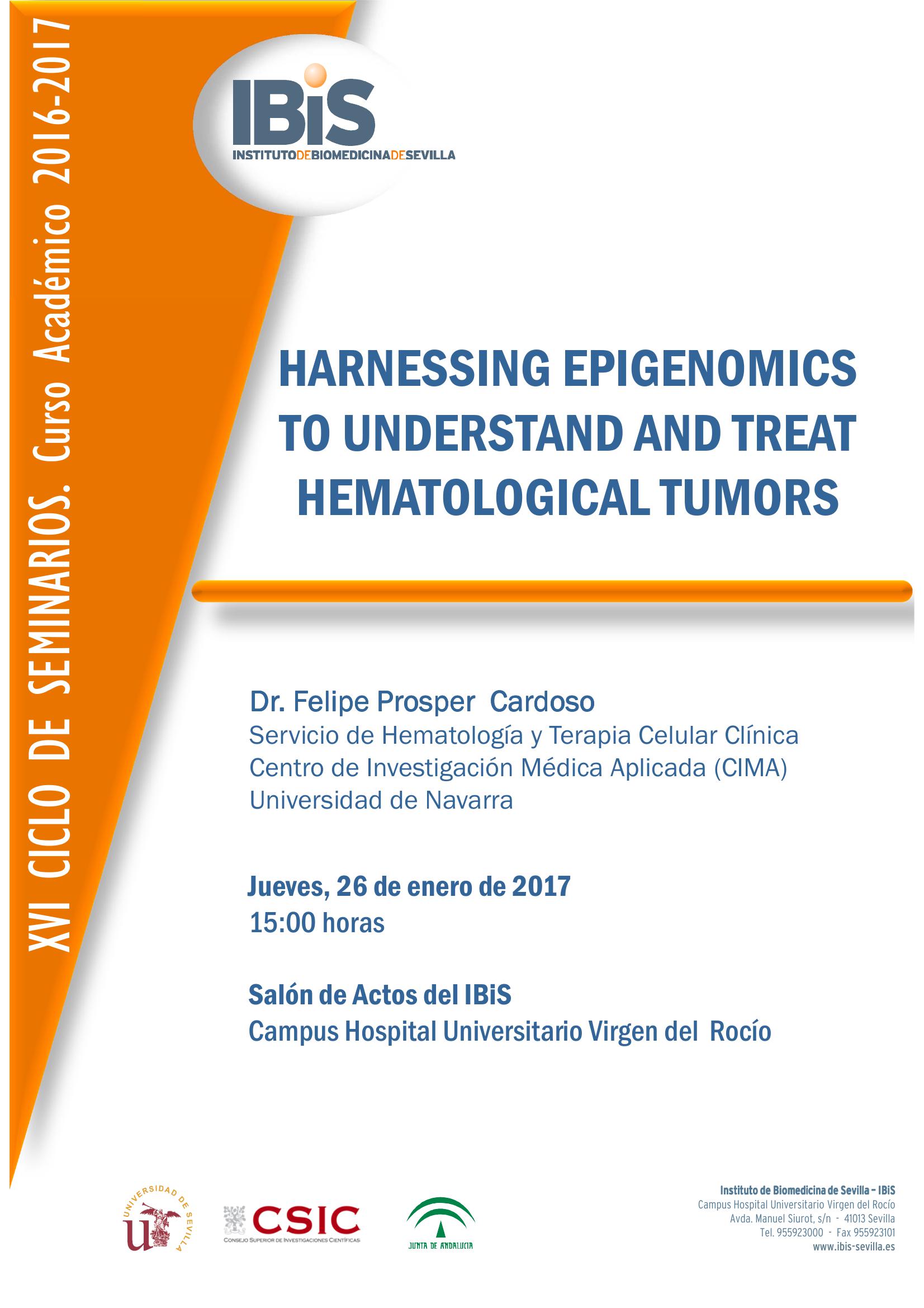 Poster: HARNESSING EPIGENOMICS TO UNDERSTAND AND TREAT HEMATOLOGICAL TUMORS