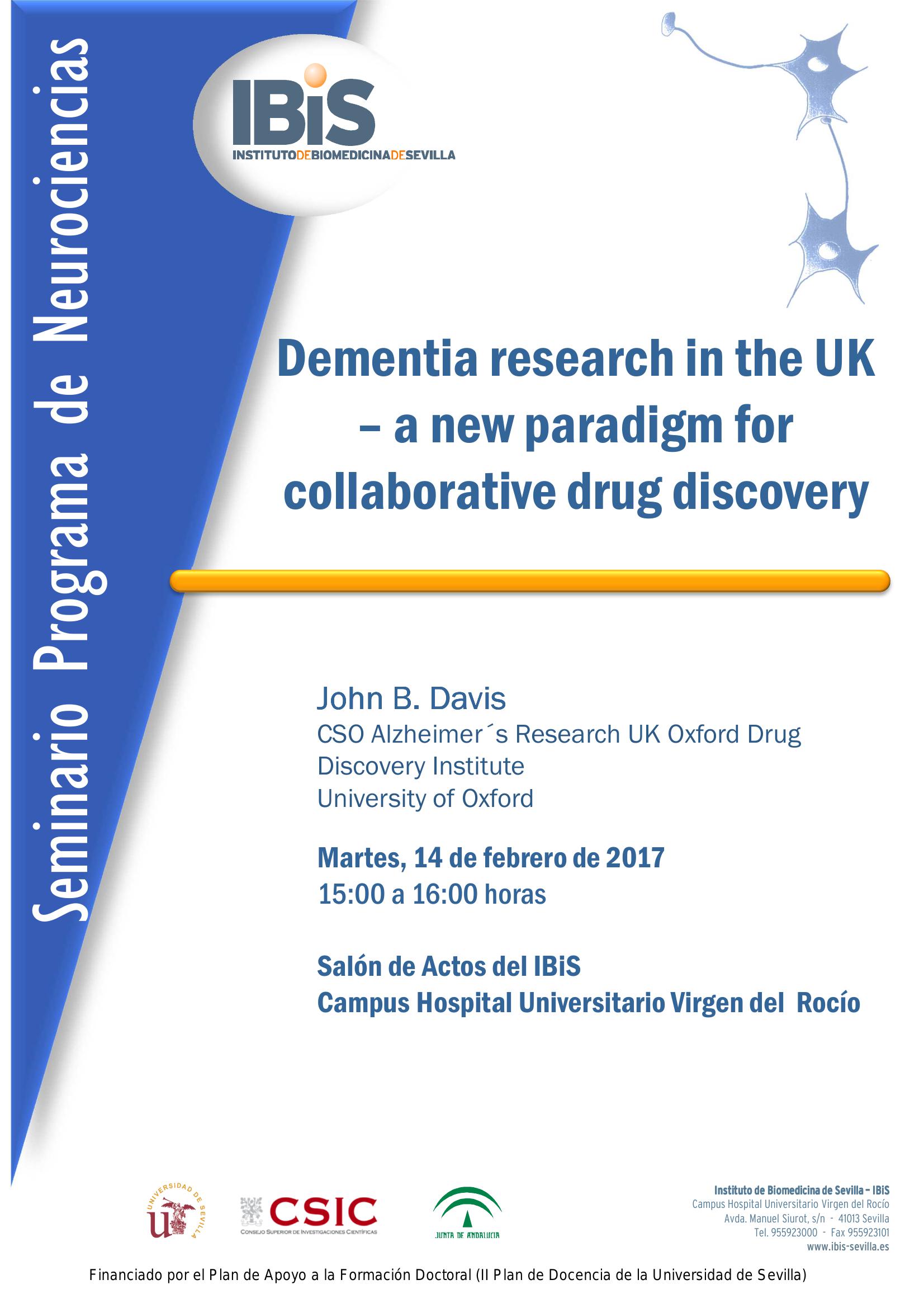 Poster: Dementia research in the UK – a new paradigm for collaborative drug discovery
