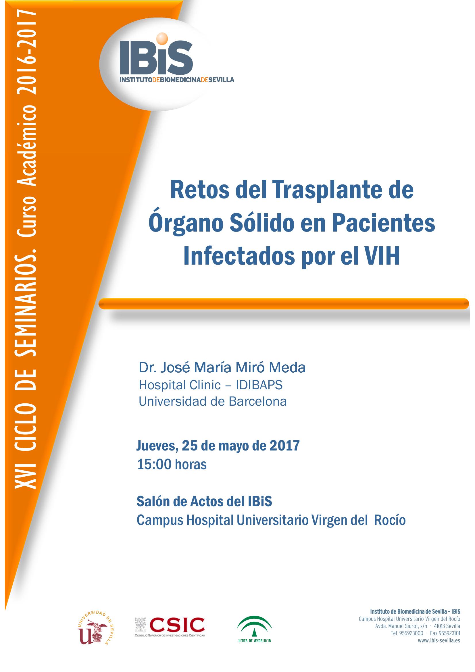 Poster: Retos del Trasplante de Órgano Sólido en Pacientes Infectados por el VIH