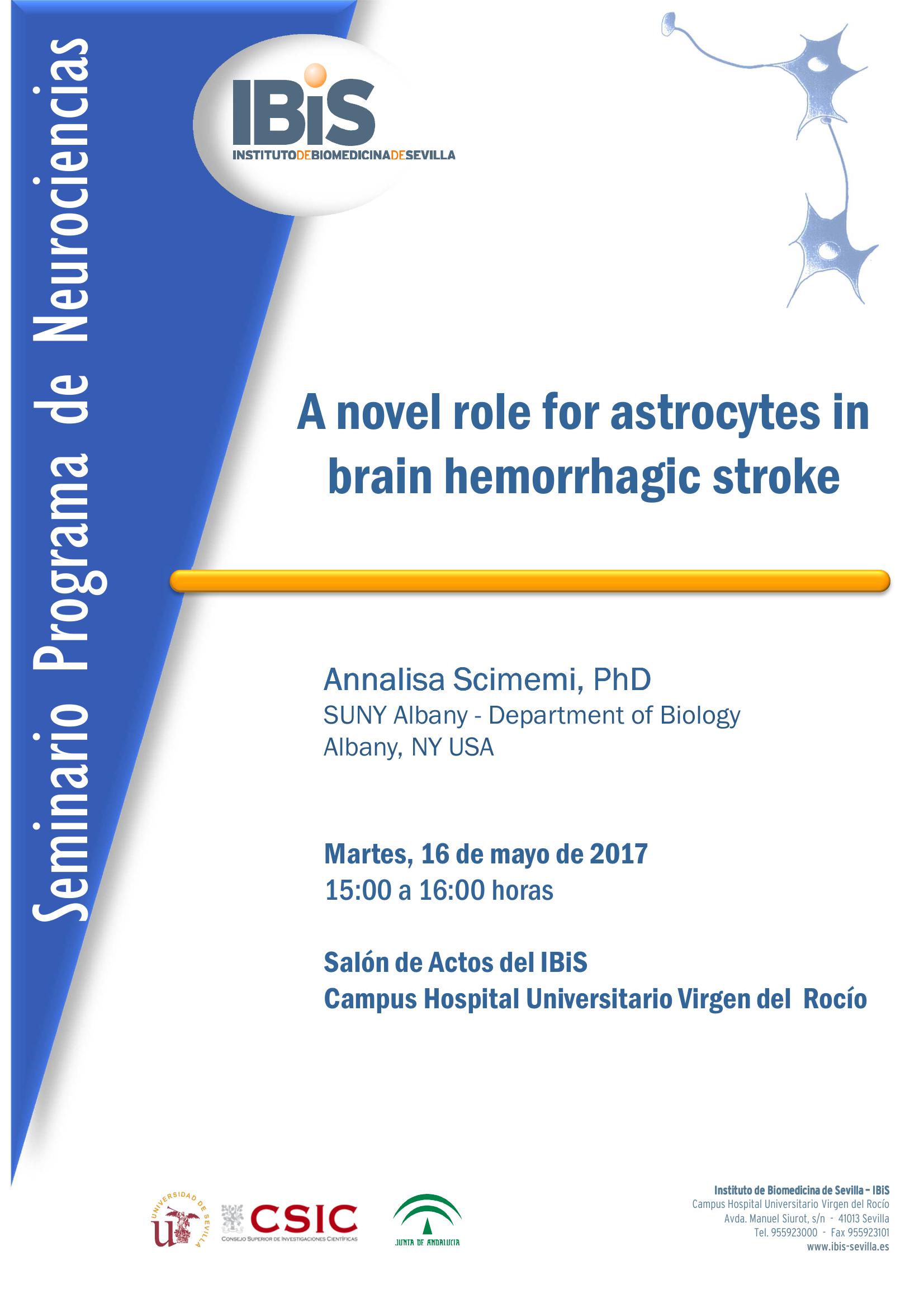 Poster: A novel role for astrocytes in brain hemorrhagic stroke