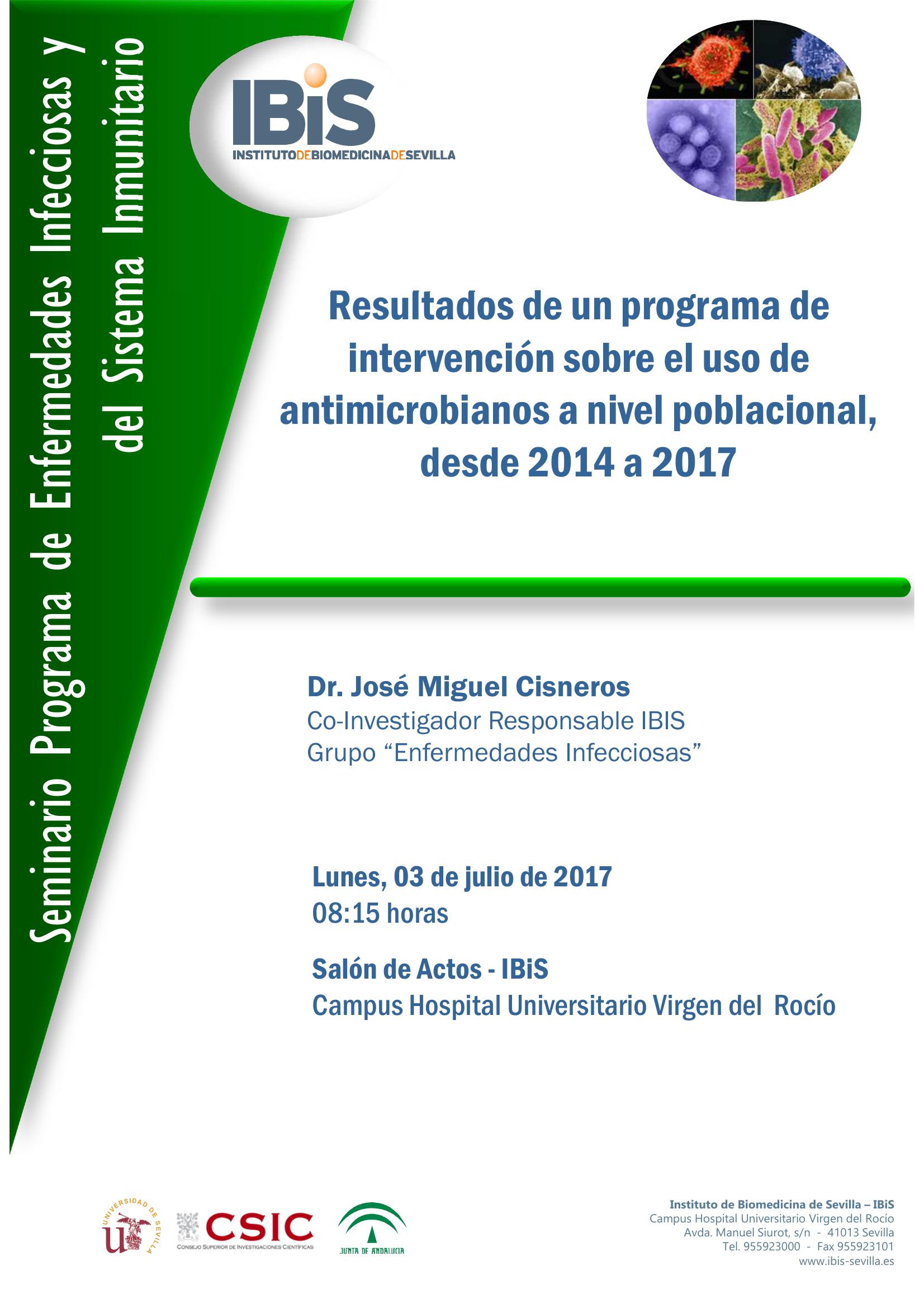 Poster: Resultados de un programa de intervención sobre el uso de antimicrobianos a nivel poblacional, desde 2014 a 2017