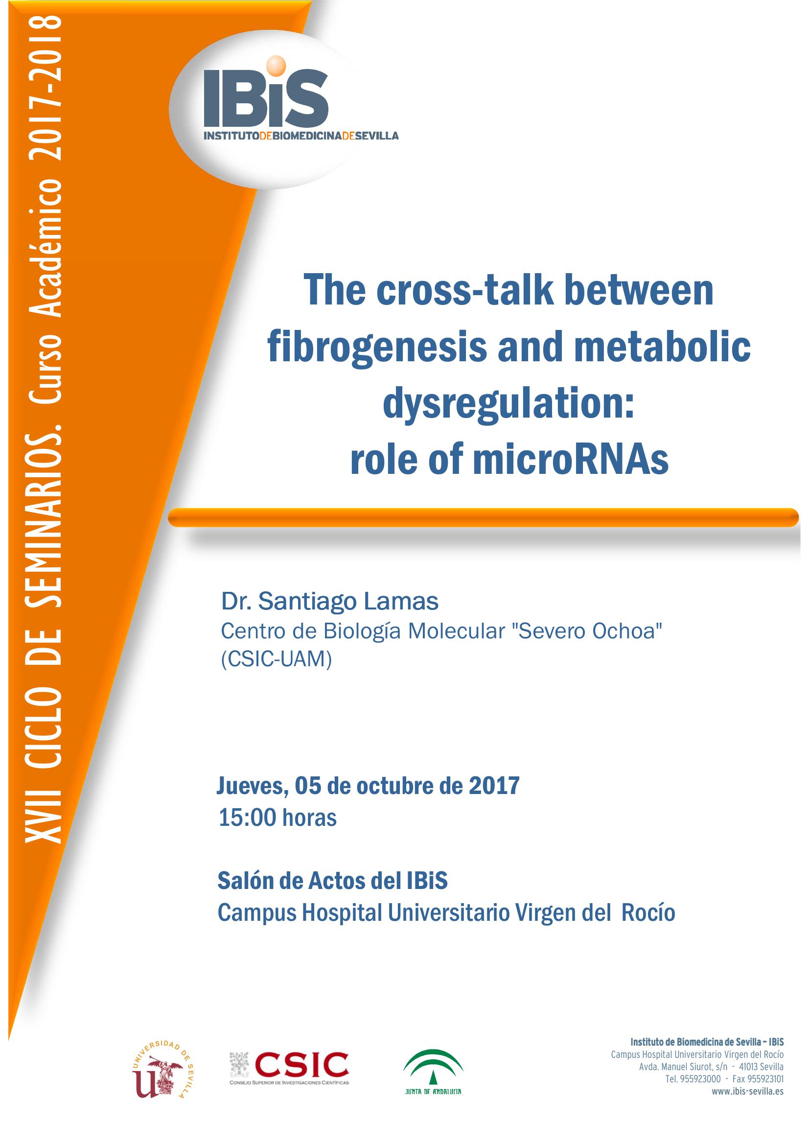Poster: The cross-talk between fibrogenesis and metabolic dysregulation: role of microRNAs