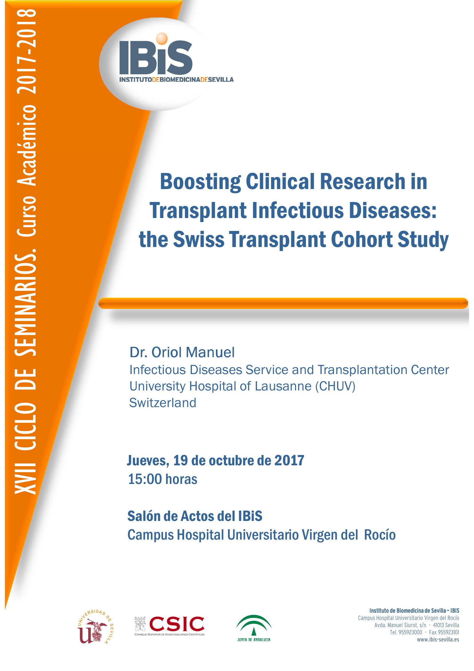 Poster: Boosting Clinical Research in Transplant Infectious Diseases:  the Swiss Transplant Cohort Study