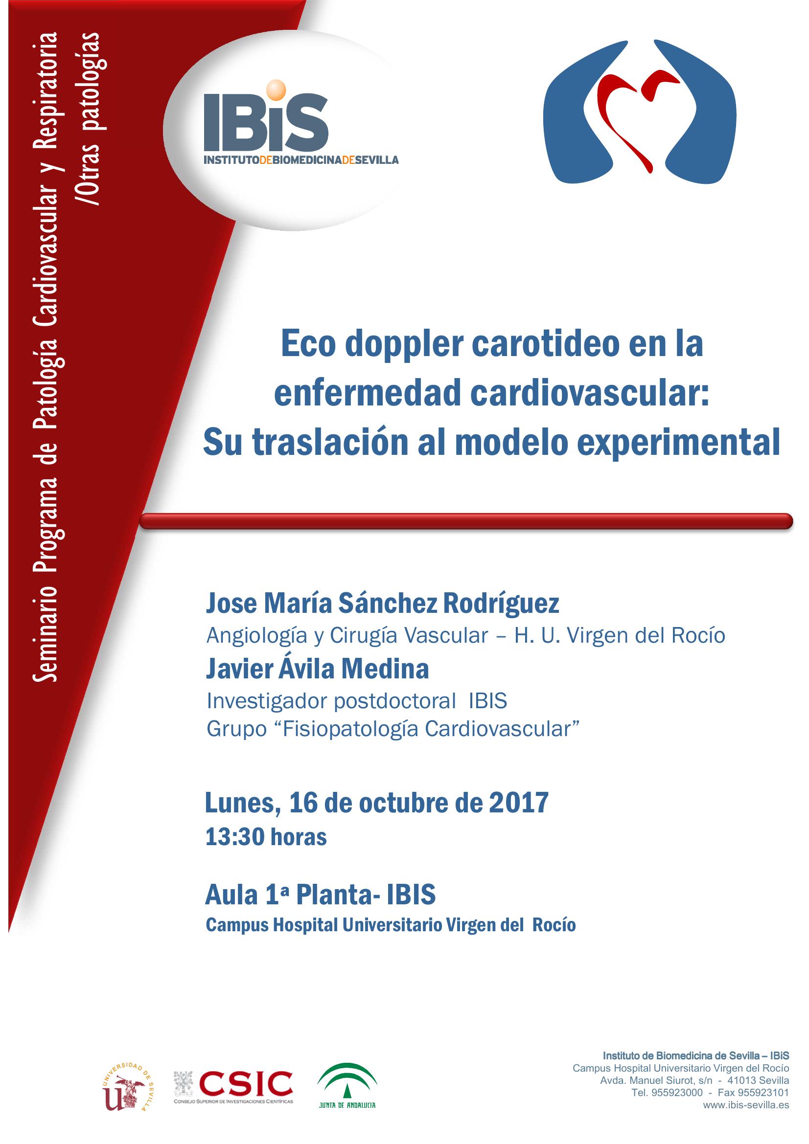 Poster: Eco doppler carotideo en la enfermedad cardiovascular:  Su traslación al modelo experimental
