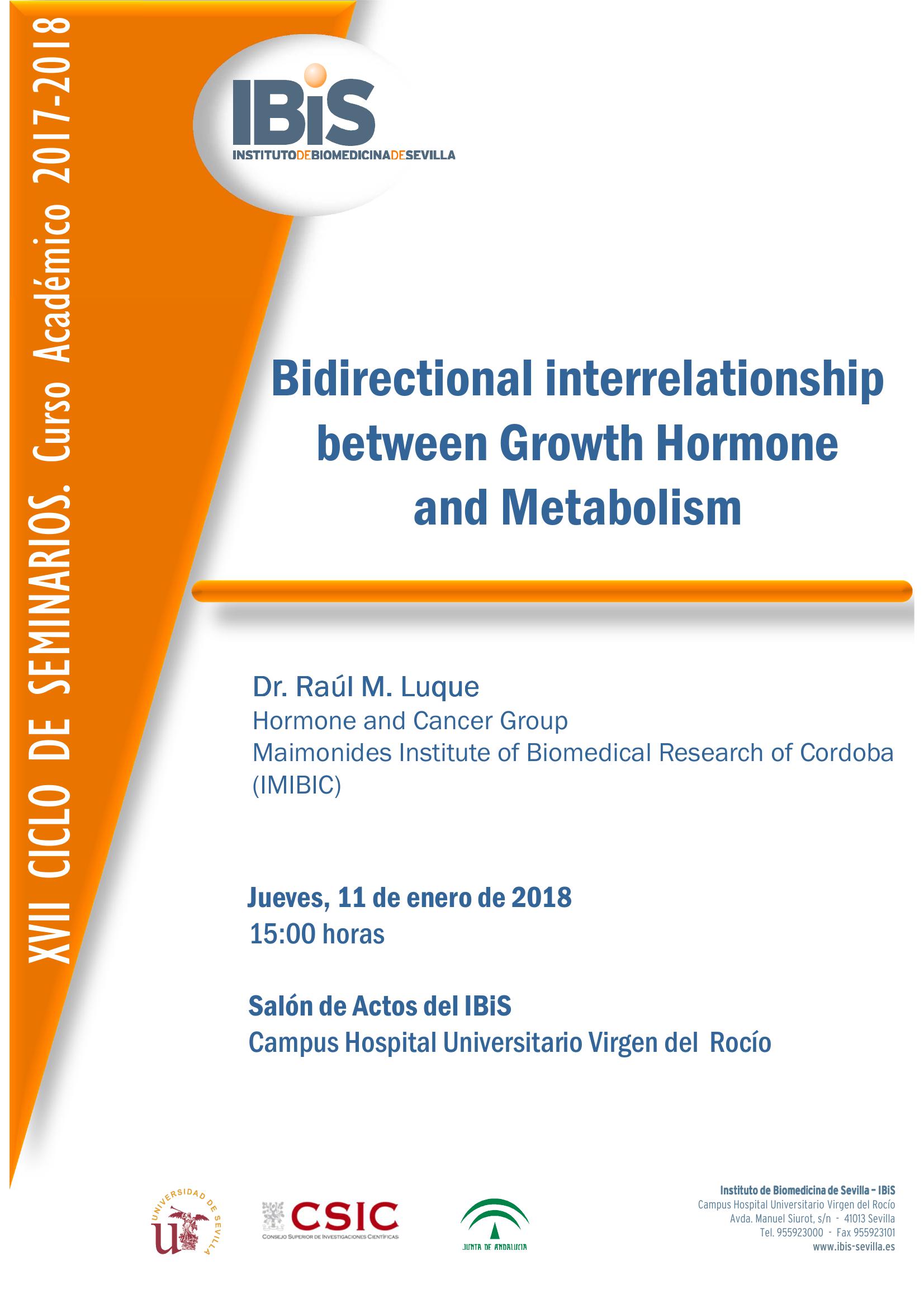 Poster: Bidirectional interrelationship between Growth Hormone  and Metabolism