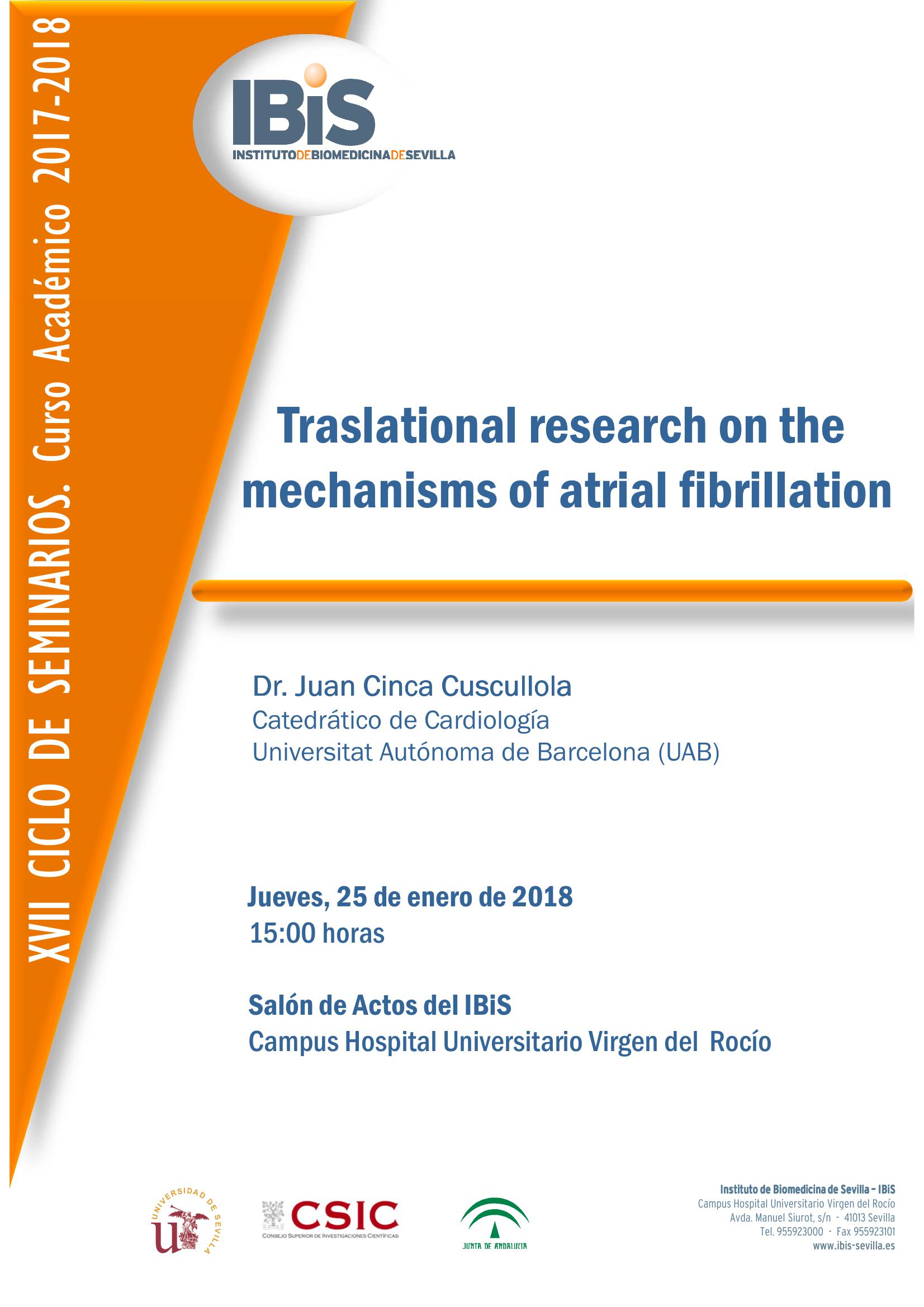 Poster: Traslational research on the  mechanisms of atrial fibrillation