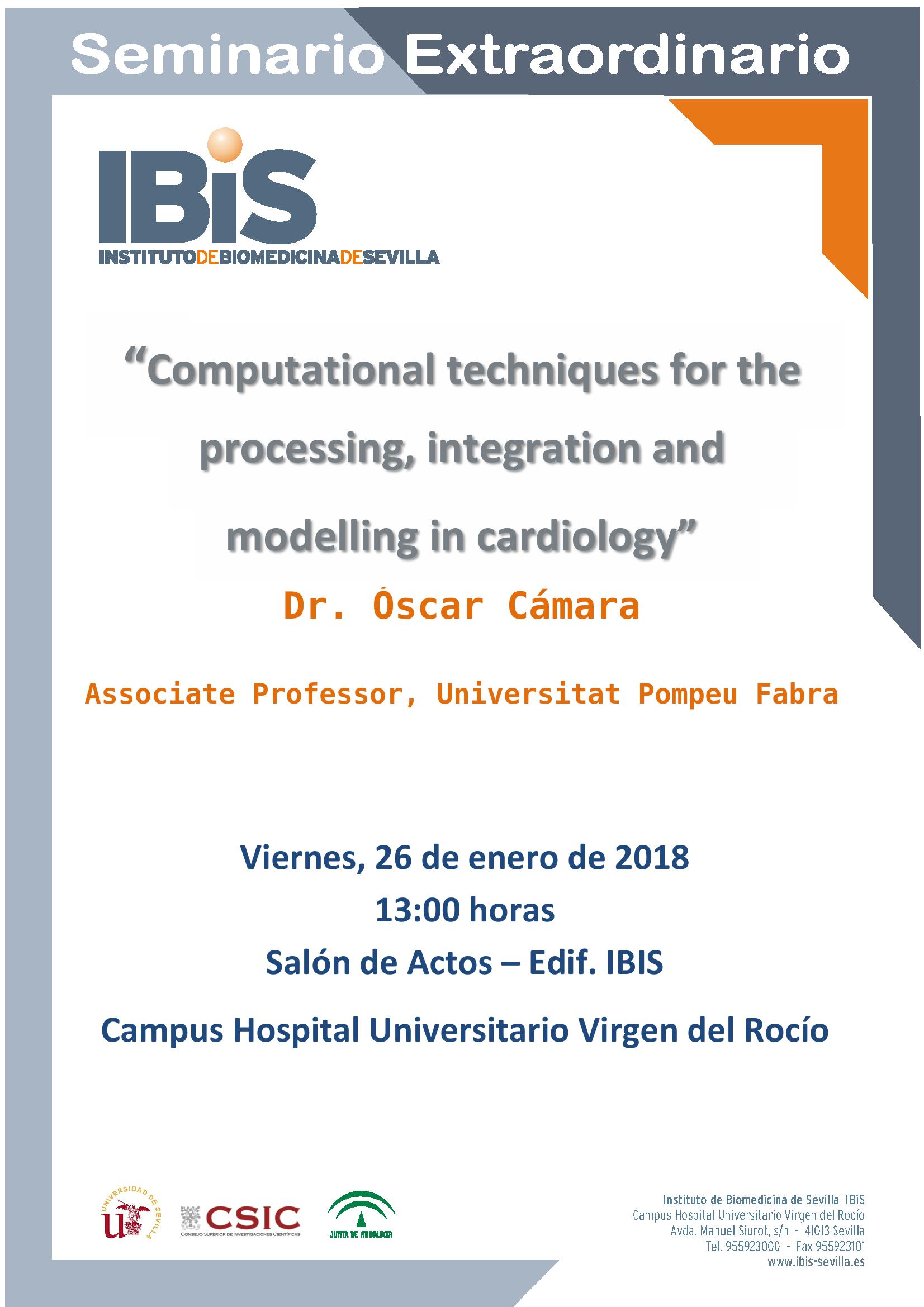 Poster: Computational techniques for the processing, integration and  modelling in cardiology