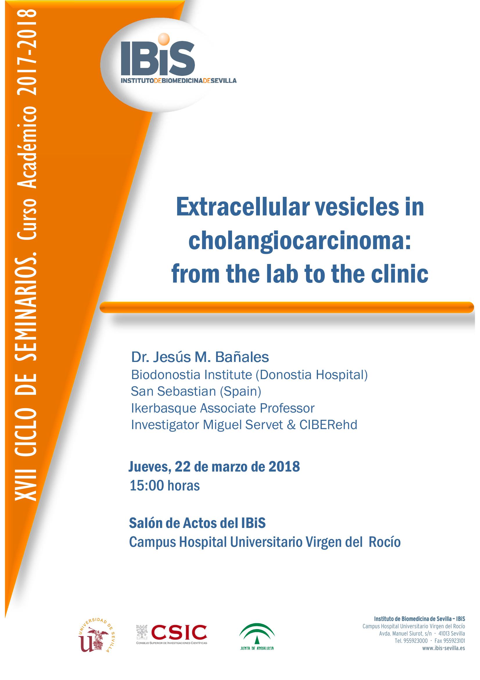 Poster: Extracellular vesicles in cholangiocarcinoma:  from the lab to the clinic
