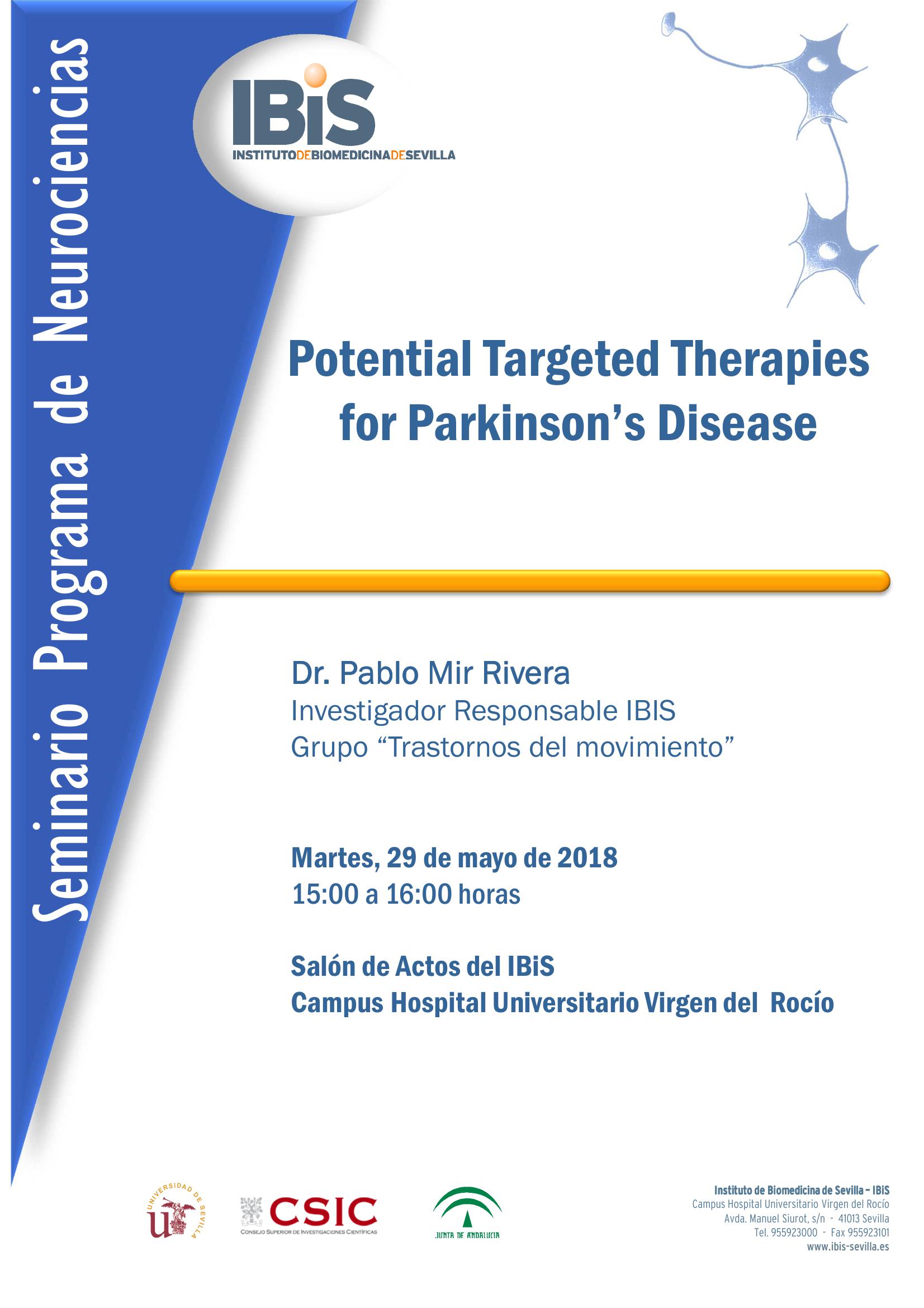 Poster: Potential Targeted Therapies for Parkinson’s Disease