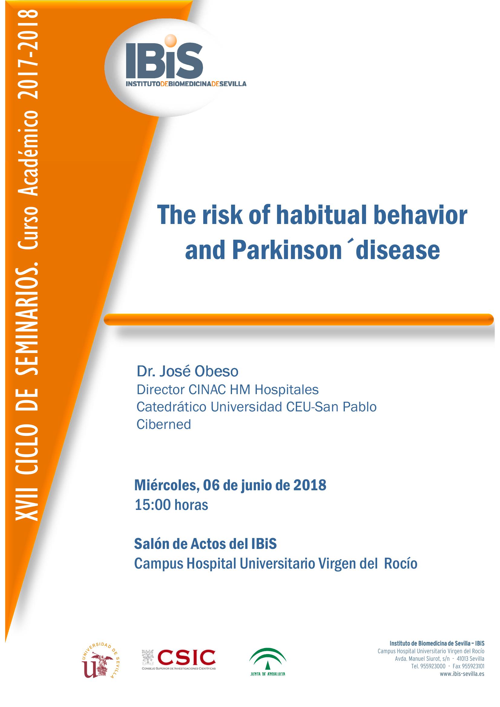 Poster: The risk of habitual behavior  and Parkinson´disease