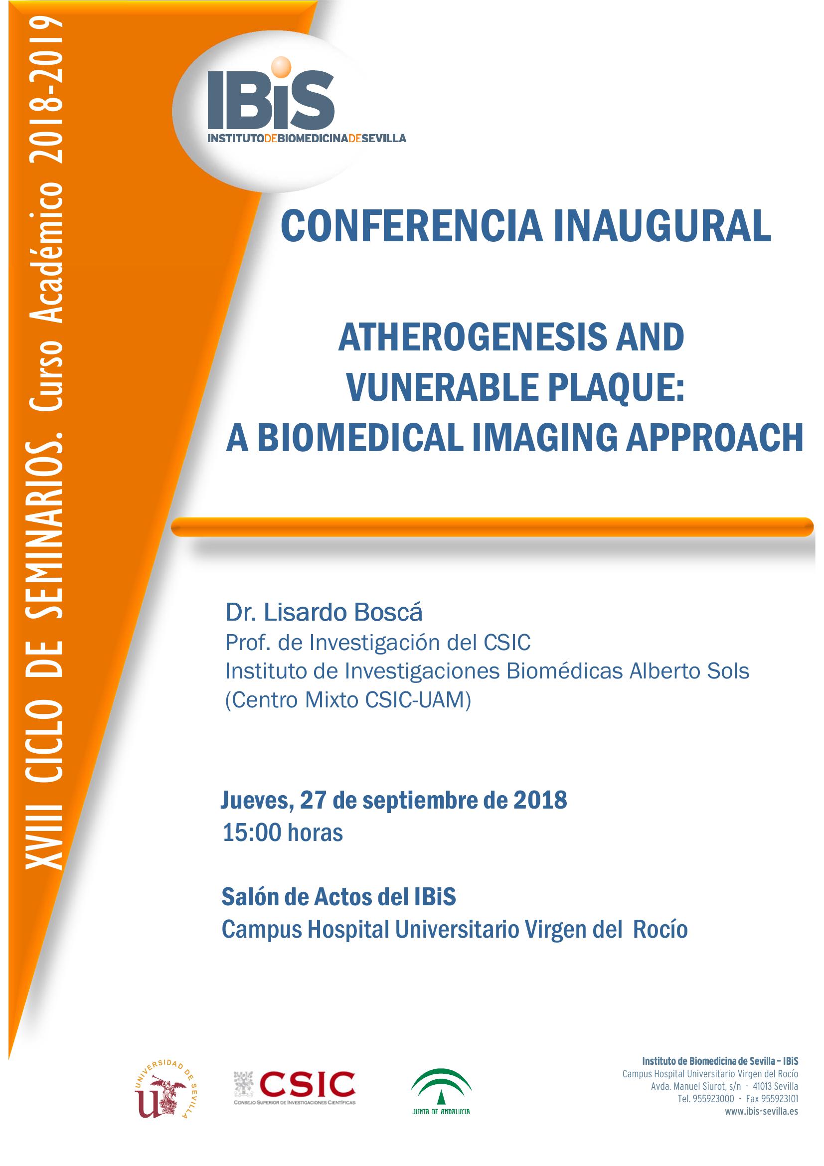 Poster: ATHEROGENESIS AND  VUNERABLE PLAQUE:  A BIOMEDICAL IMAGING APPROACH