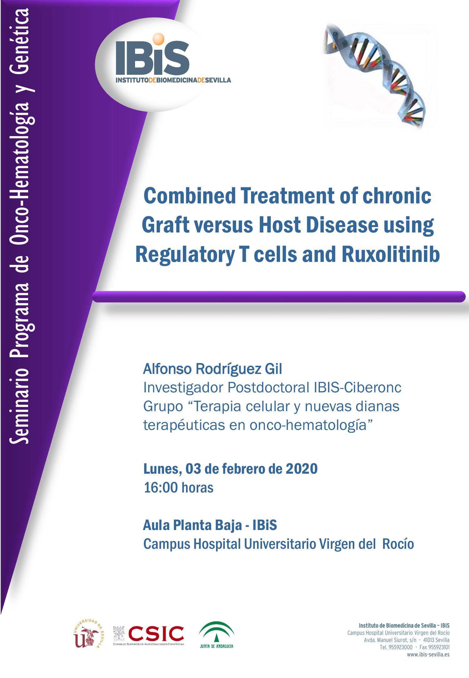 Poster: Combined Treatment of chronic Graft versus Host Disease using Regulatory T cells and Ruxolitinib