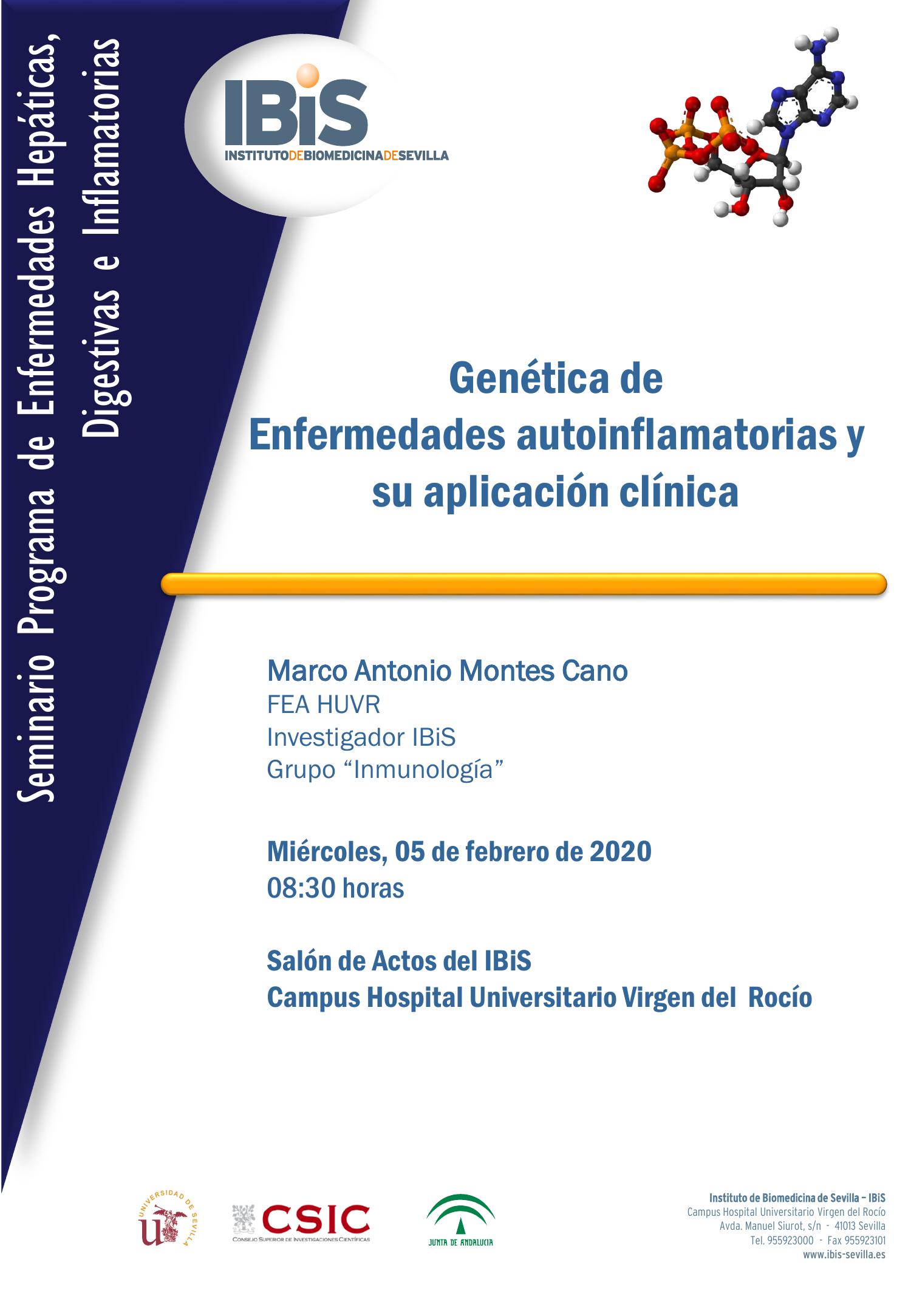 Poster: Genética de  Enfermedades autoinflamatorias y  su aplicación clínica