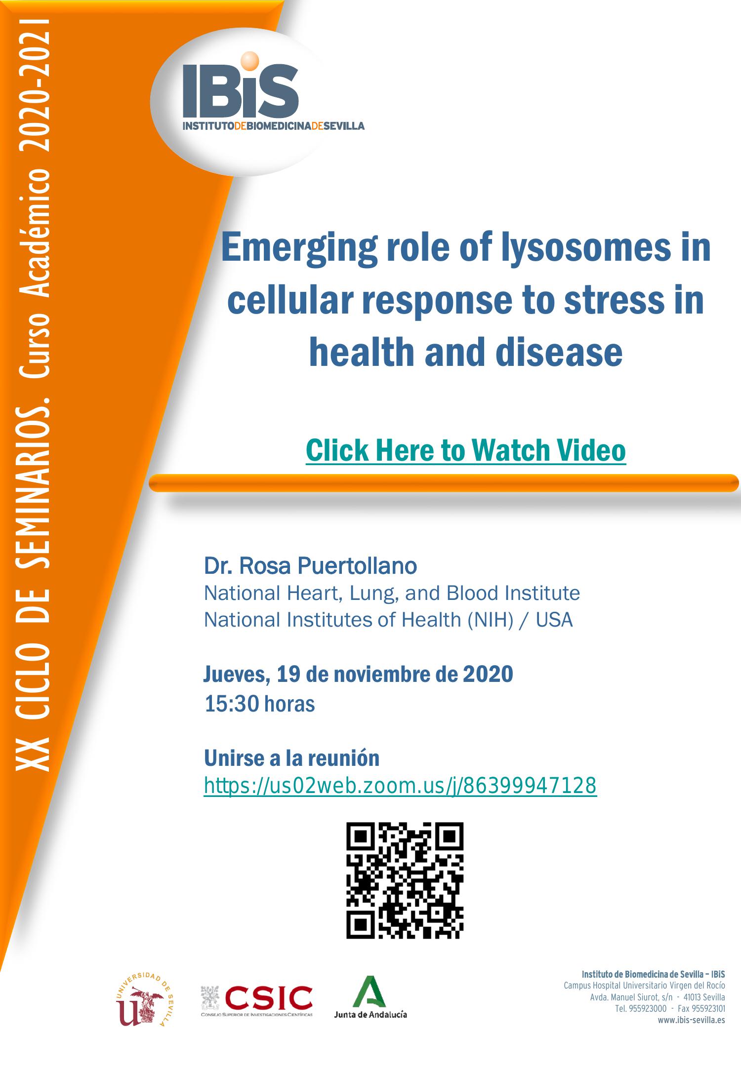 Poster: Emerging role of lysosomes in cellular response to stress in health and disease