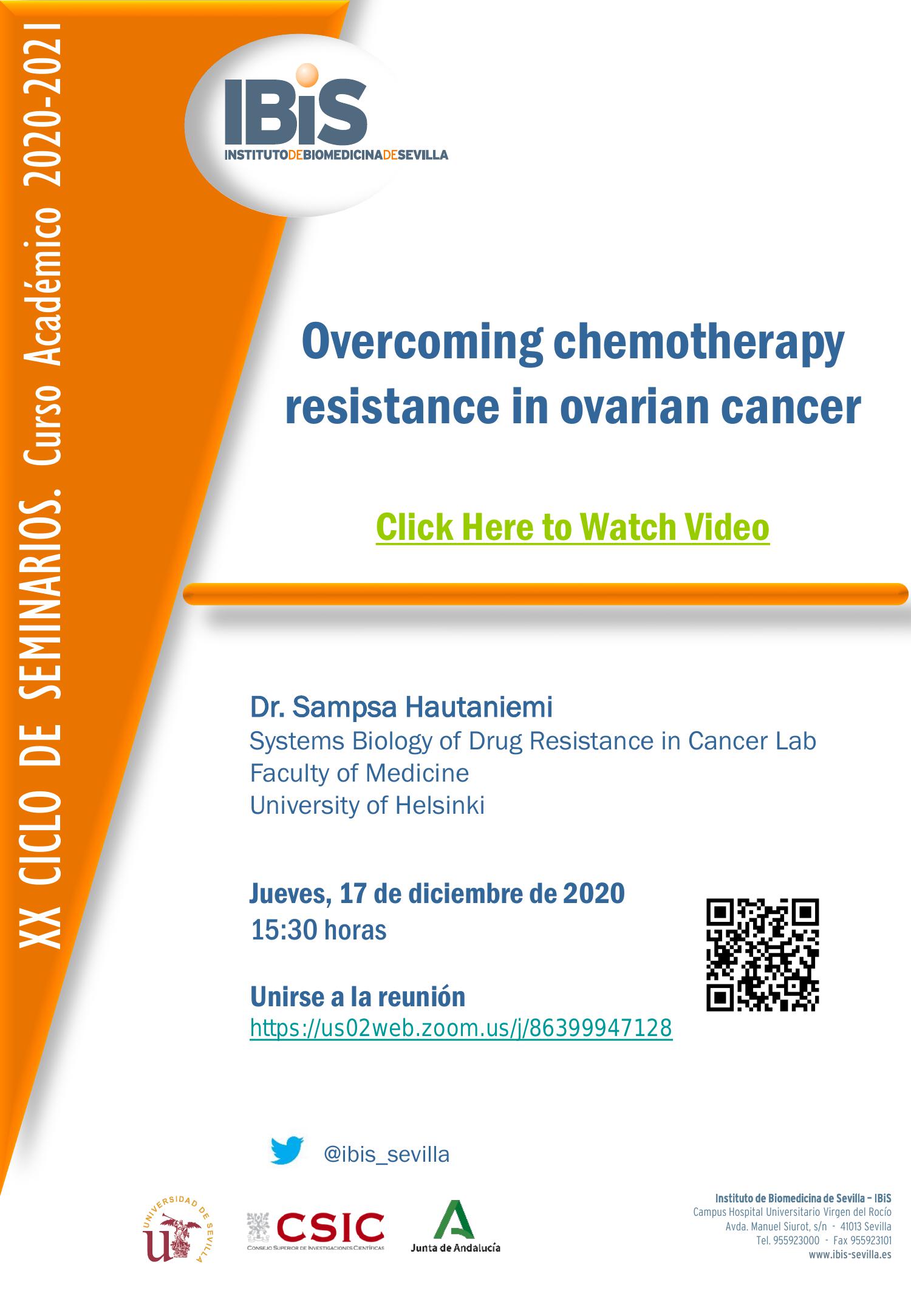 Poster: Overcoming chemotherapy resistance in ovarian cancer