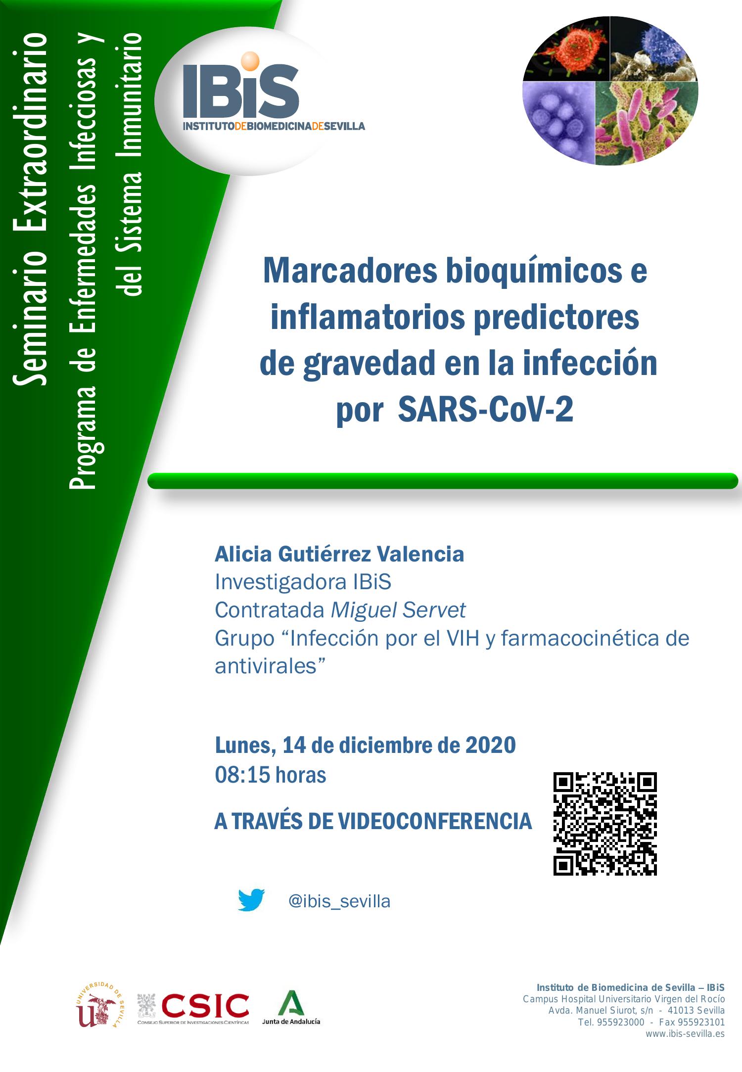 Poster: Marcadores bioquímicos e inflamatorios predictores  de gravedad en la infección  por  SARS-CoV-2