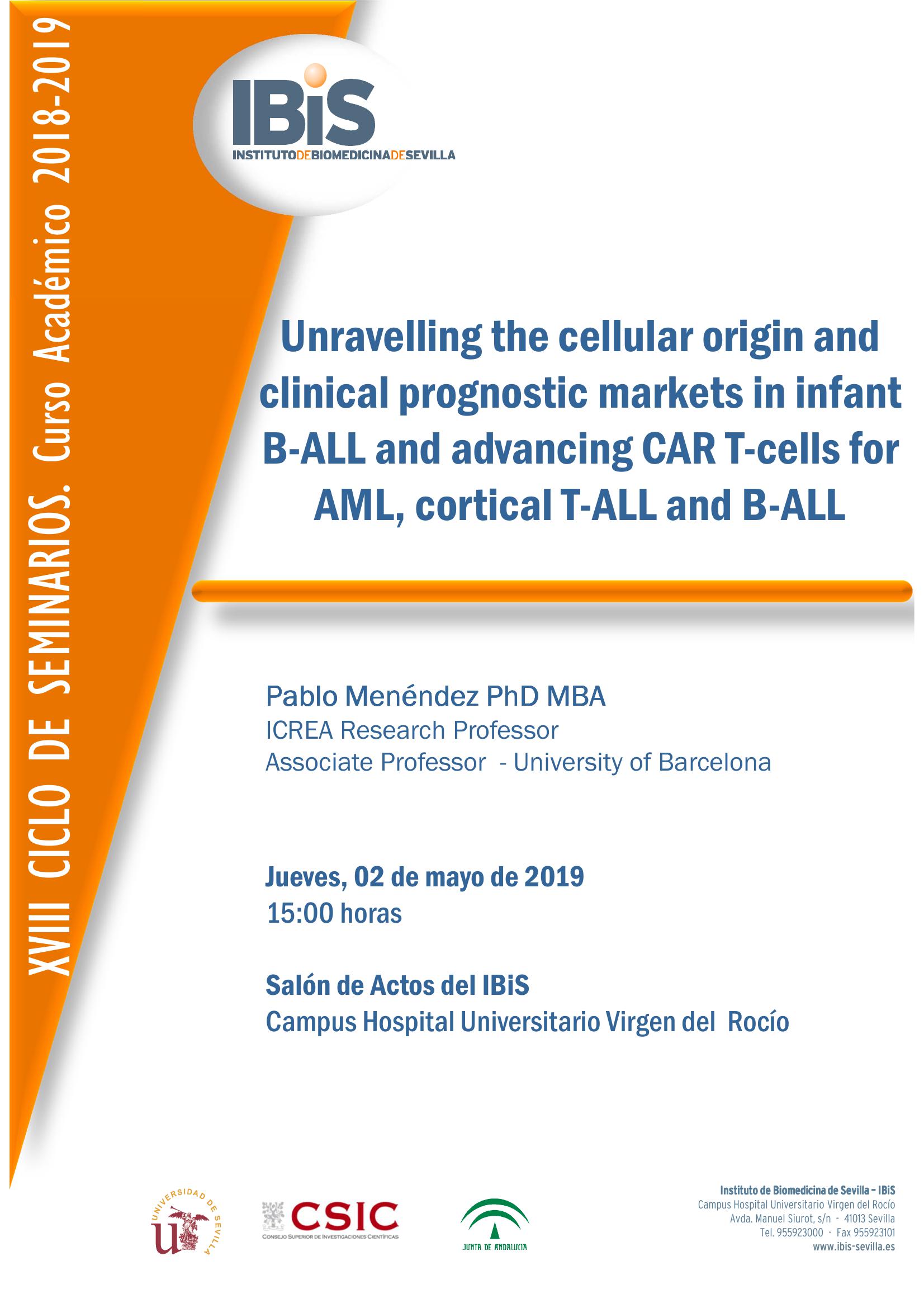 Poster: Unravelling the cellular origin and clinical prognostic markets in infant B-ALL and advancing CAR T-cells for AML, cortical T-ALL and B-ALL