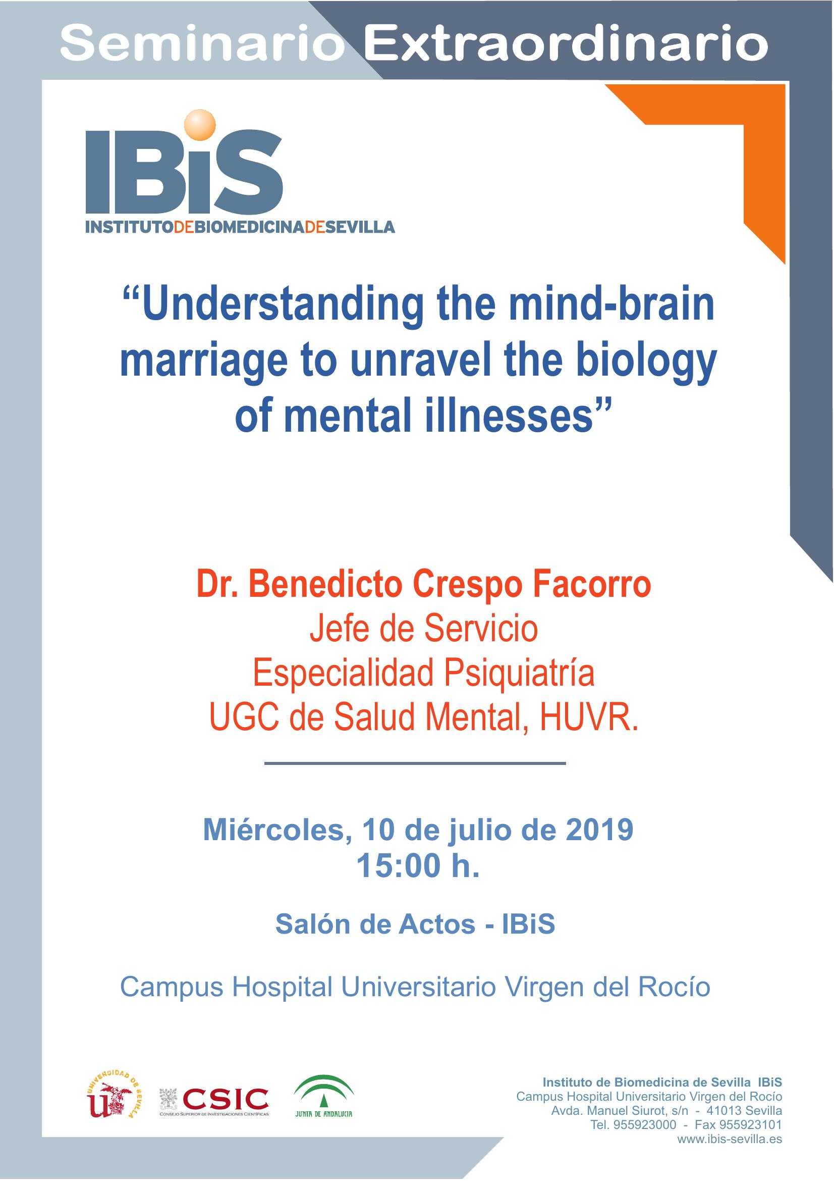 Poster: “Understanding the mind-brain marriage to unravel the biology of mental illnesses”
