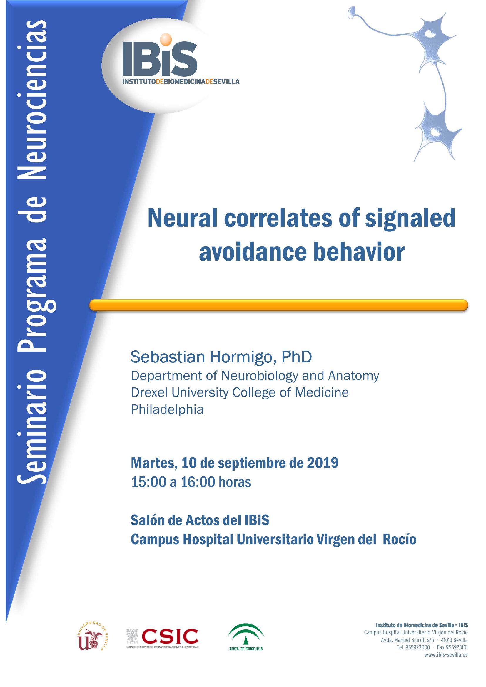 Poster: Neural correlates of signaled avoidance behavior