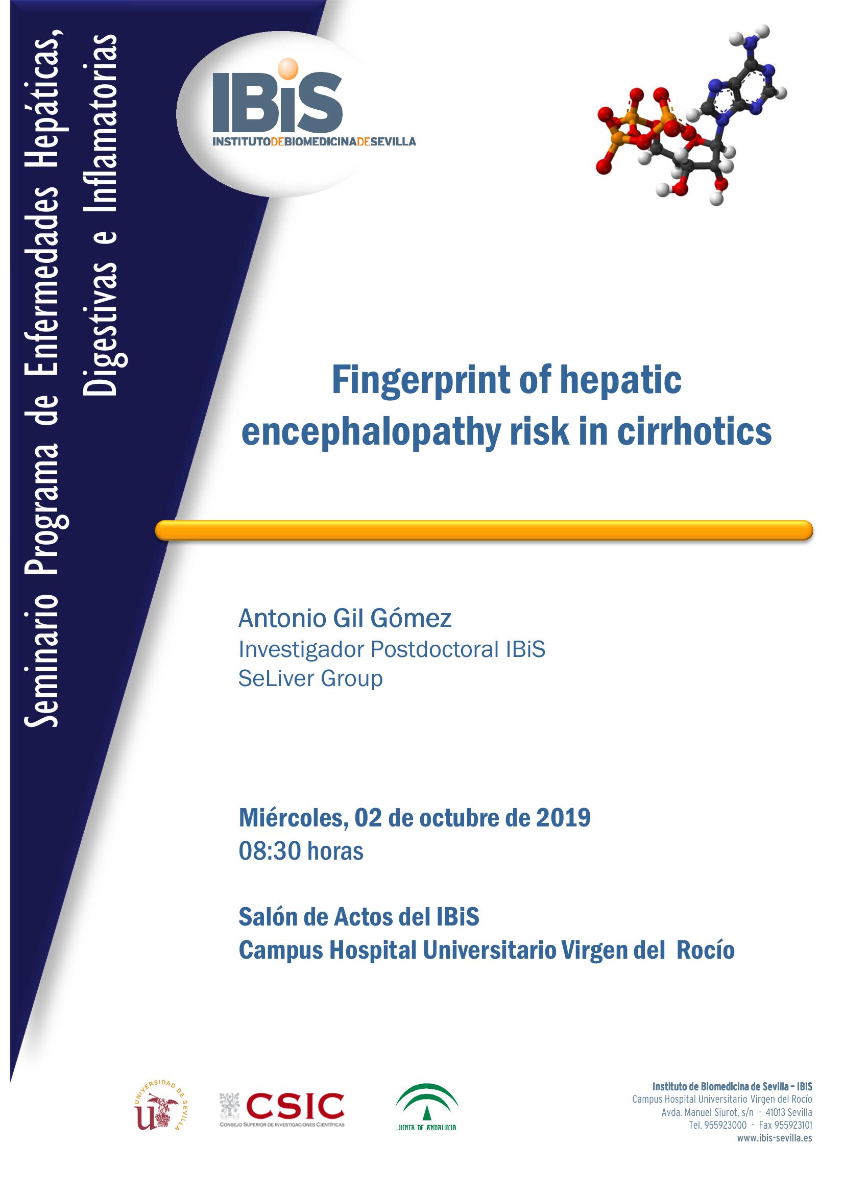 Poster: Fingerprint of hepatic encephalopathy risk in cirrhotics