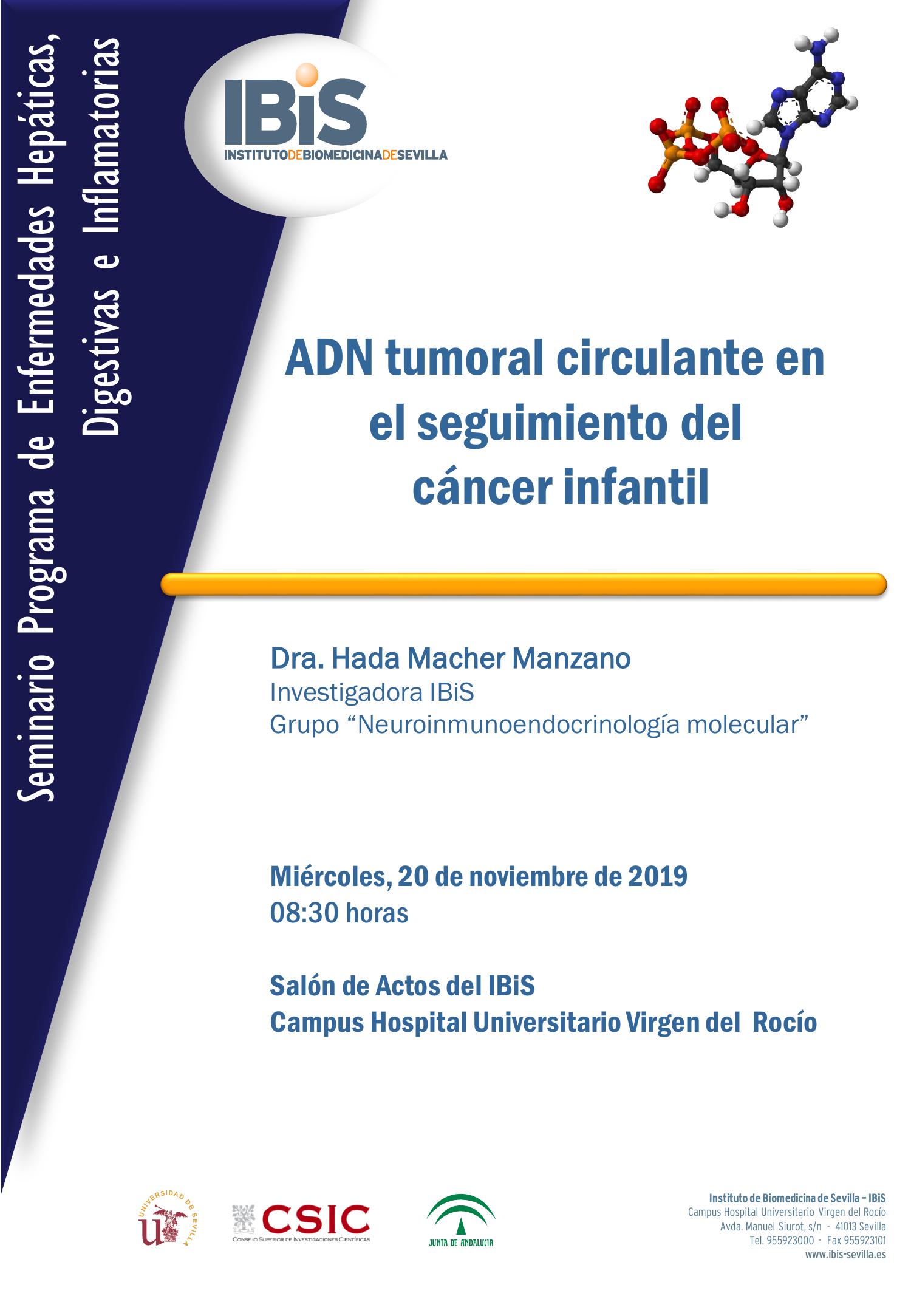 Poster: ADN tumoral circulante en el seguimiento del  cáncer infantil