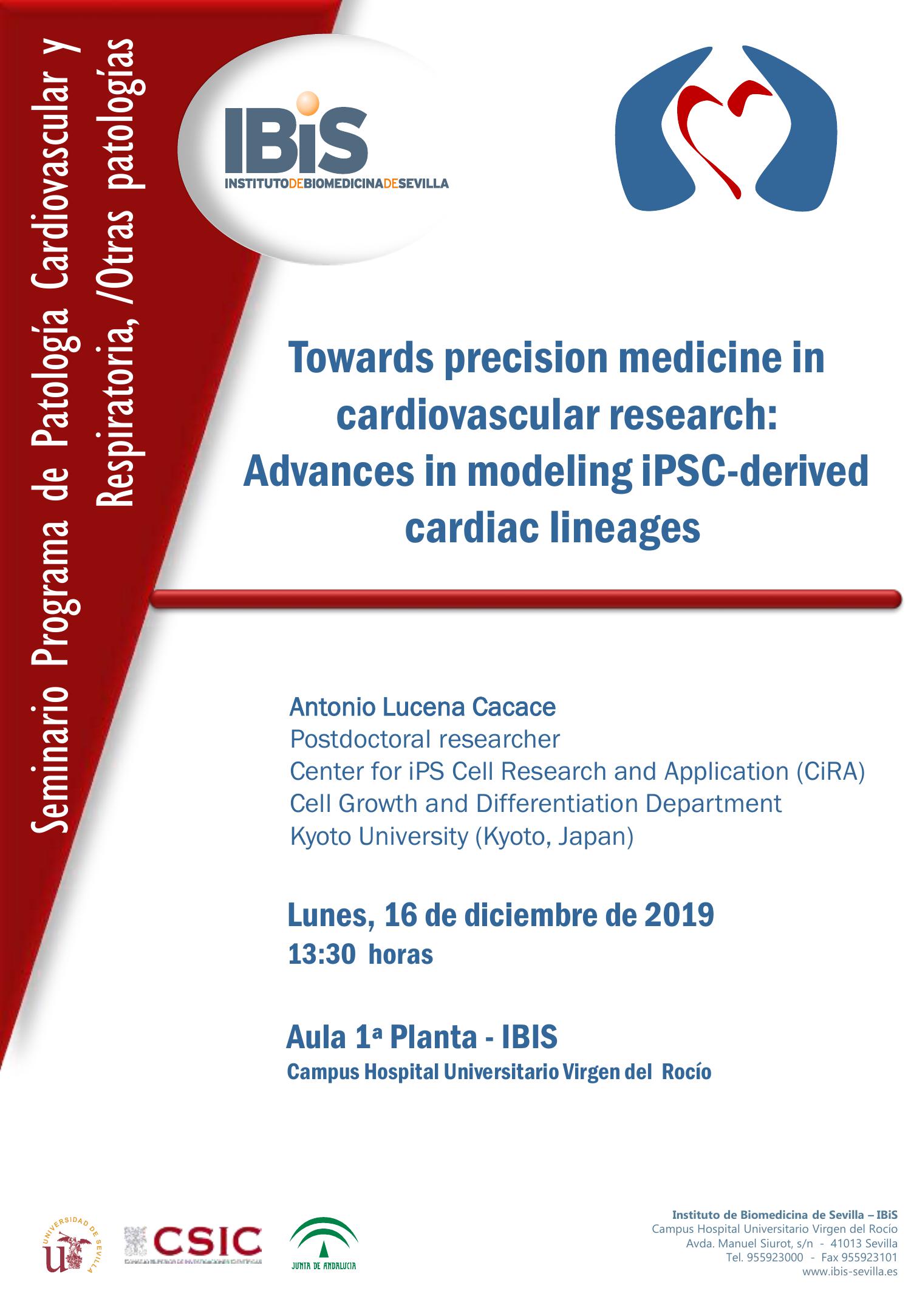Poster: Towards precision medicine in cardiovascular research: Advances in modeling iPSC-derived cardiac lineages