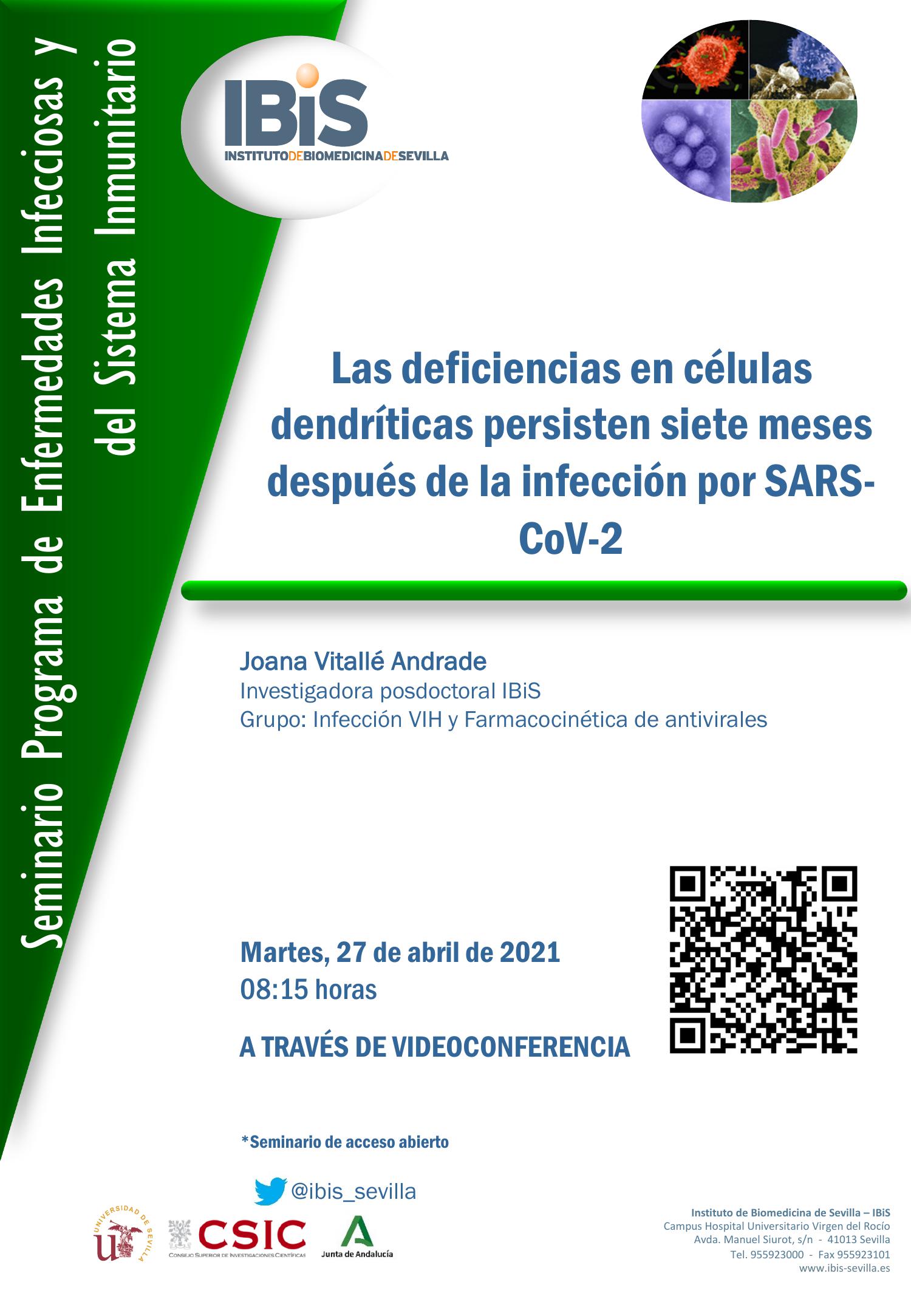 Poster: Las deficiencias en células dendríticas persisten siete meses después de la infección por SARS-CoV-2